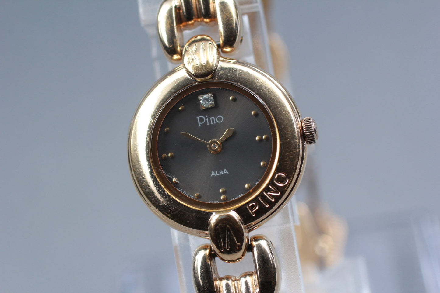 Vtg.1990 [N MINT] SEIKO ALBA Pino Y150-0C80 19mm Quartz Ladies Watch From JAPAN