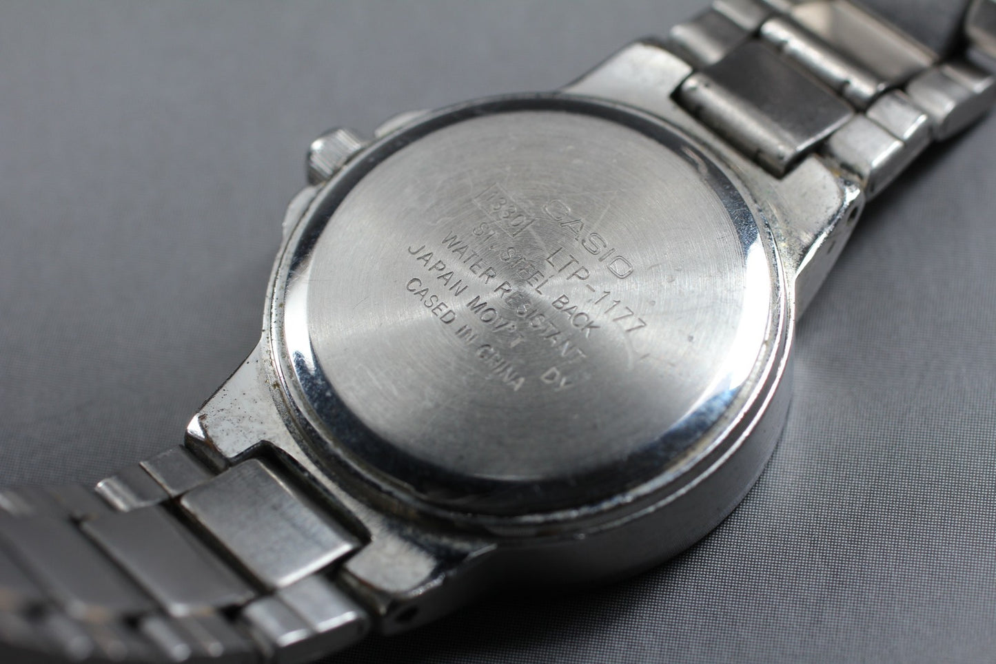 Vtg [N MINT] CASIO LTP-1177 24mm Pink Bracelet Quartz Ladies Watch From JAPAN