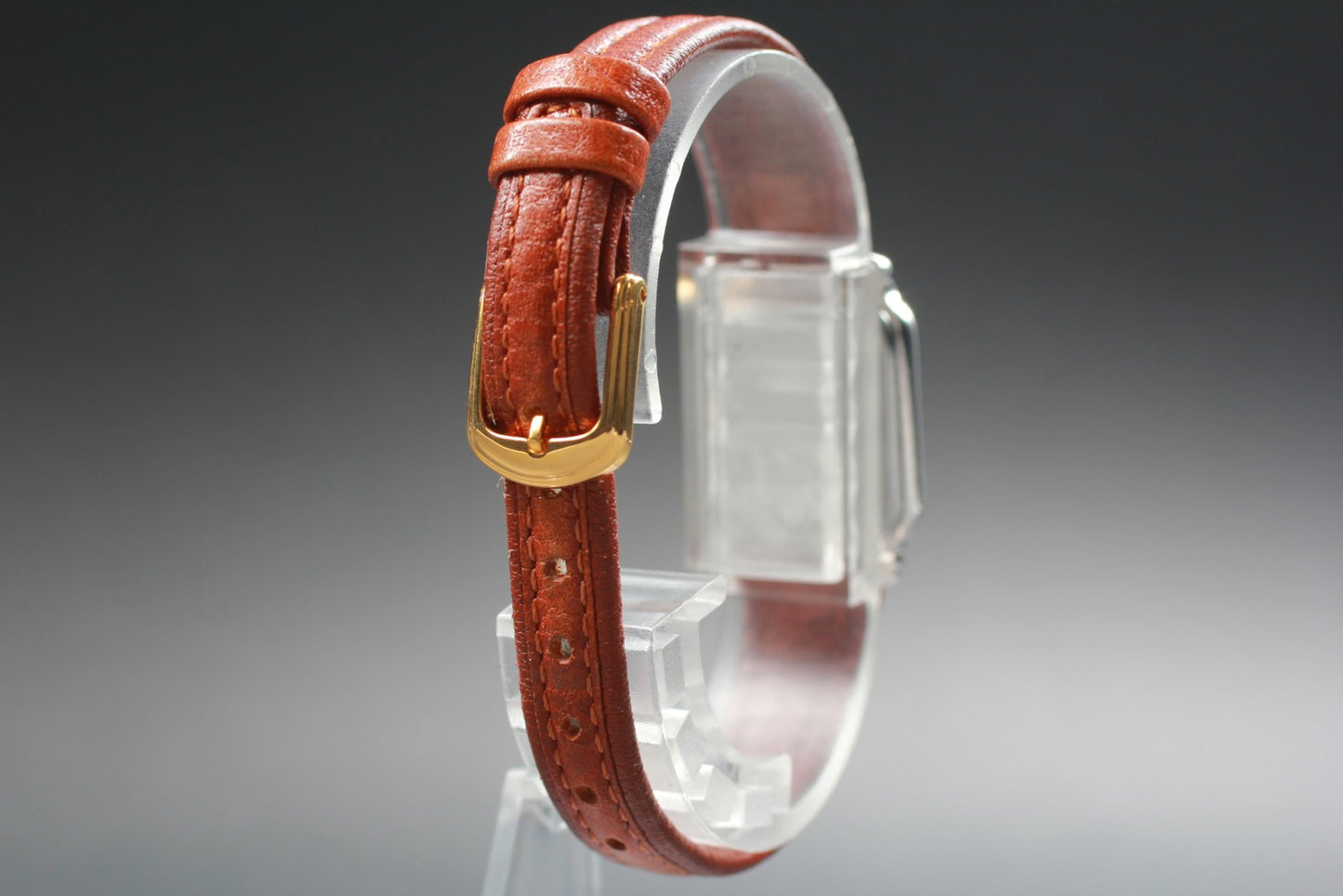 Vtg.1993 [N MINT] SEIKO LUCENT 4N21-5240 Tank Gold Quartz Ladies Watch JAPAN
