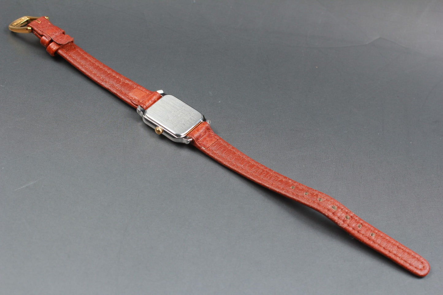 Vtg.1993 [N MINT] SEIKO LUCENT 4N21-5240 Tank Gold Quartz Ladies Watch JAPAN