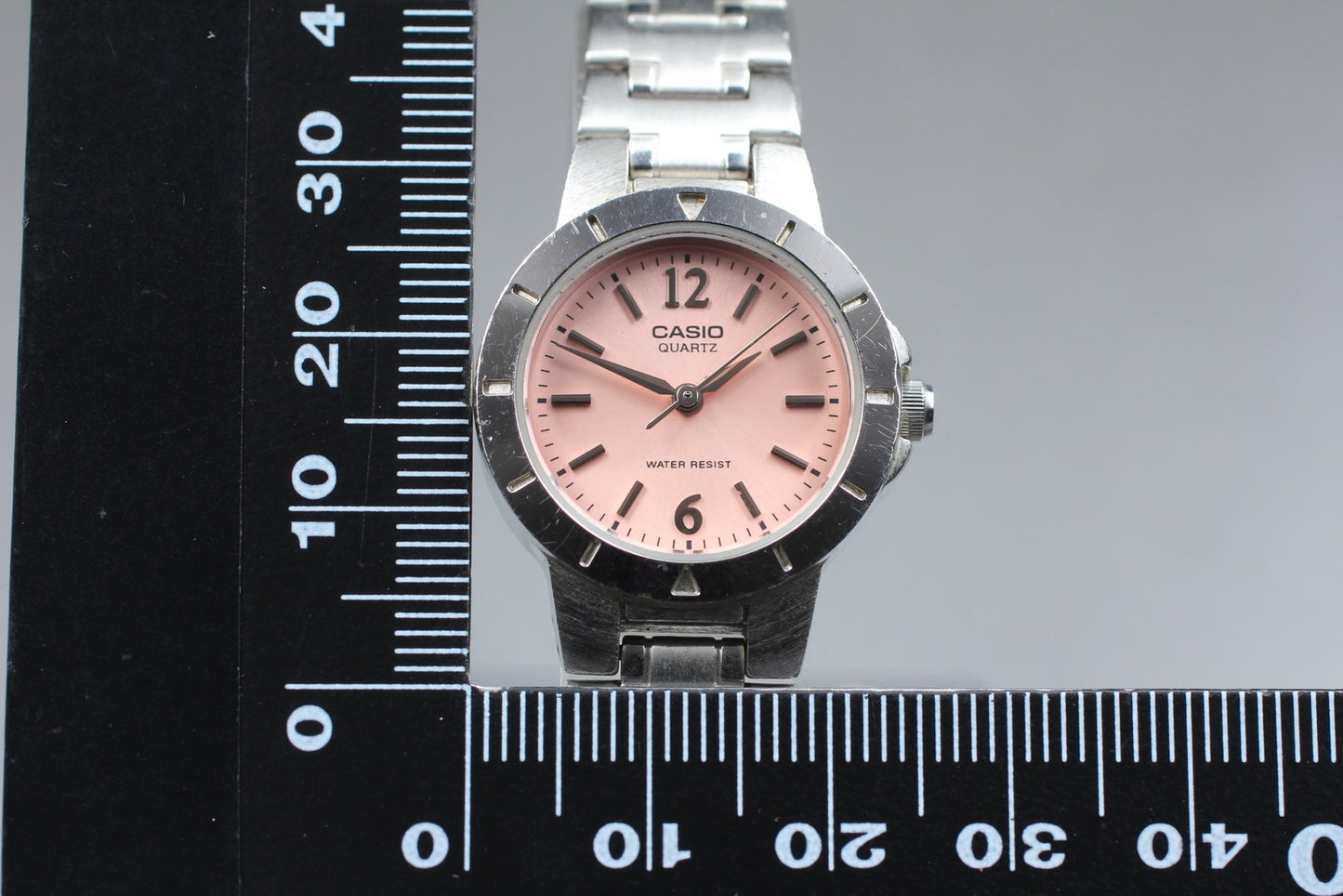 Vtg [N MINT] CASIO LTP-1177 24mm Pink Bracelet Quartz Ladies Watch From JAPAN