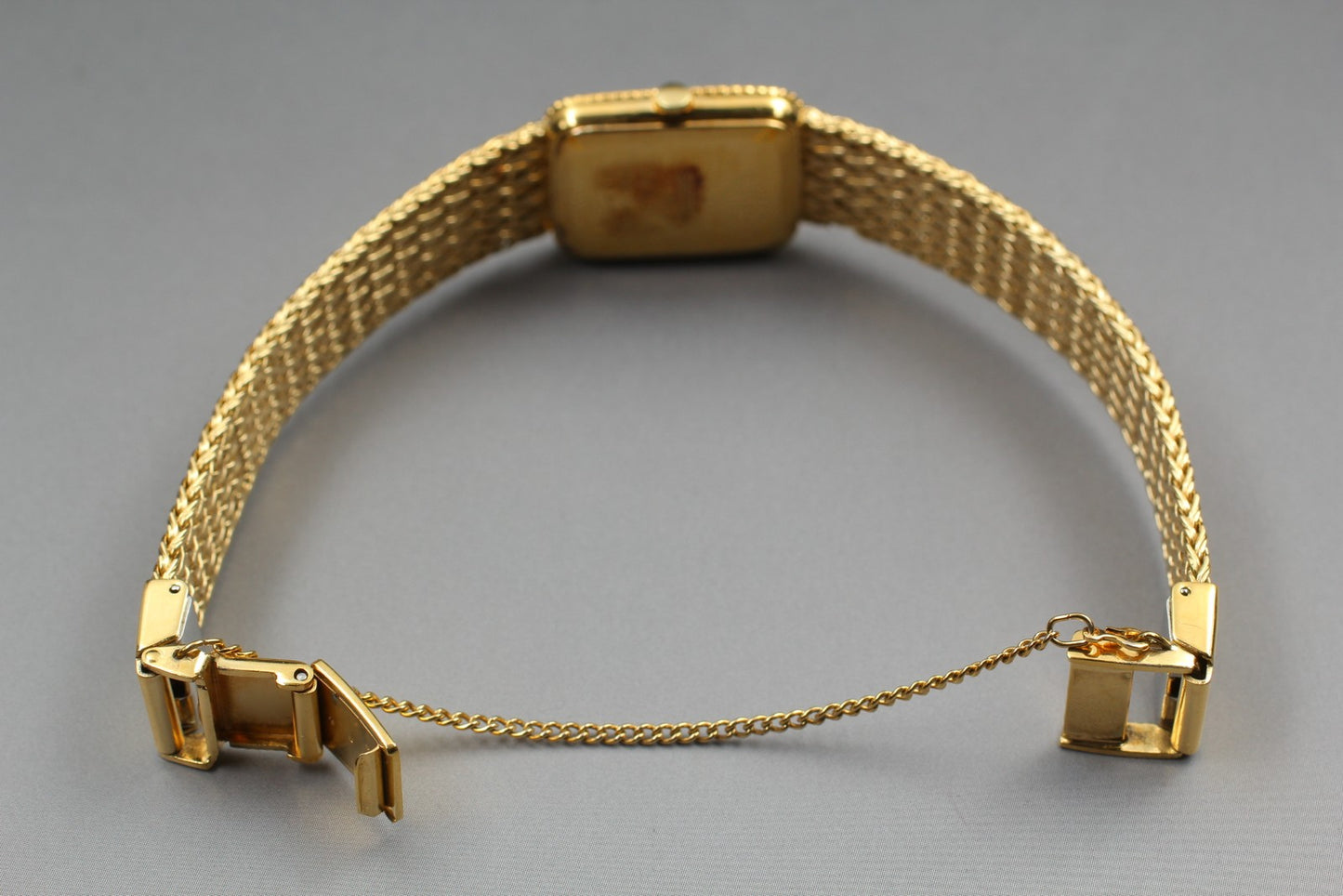 Vin.1989 [N MINT] SEIKO 1400-5140 Tank 18.5cm Gold Bracelet Ladies Watch JAPAN