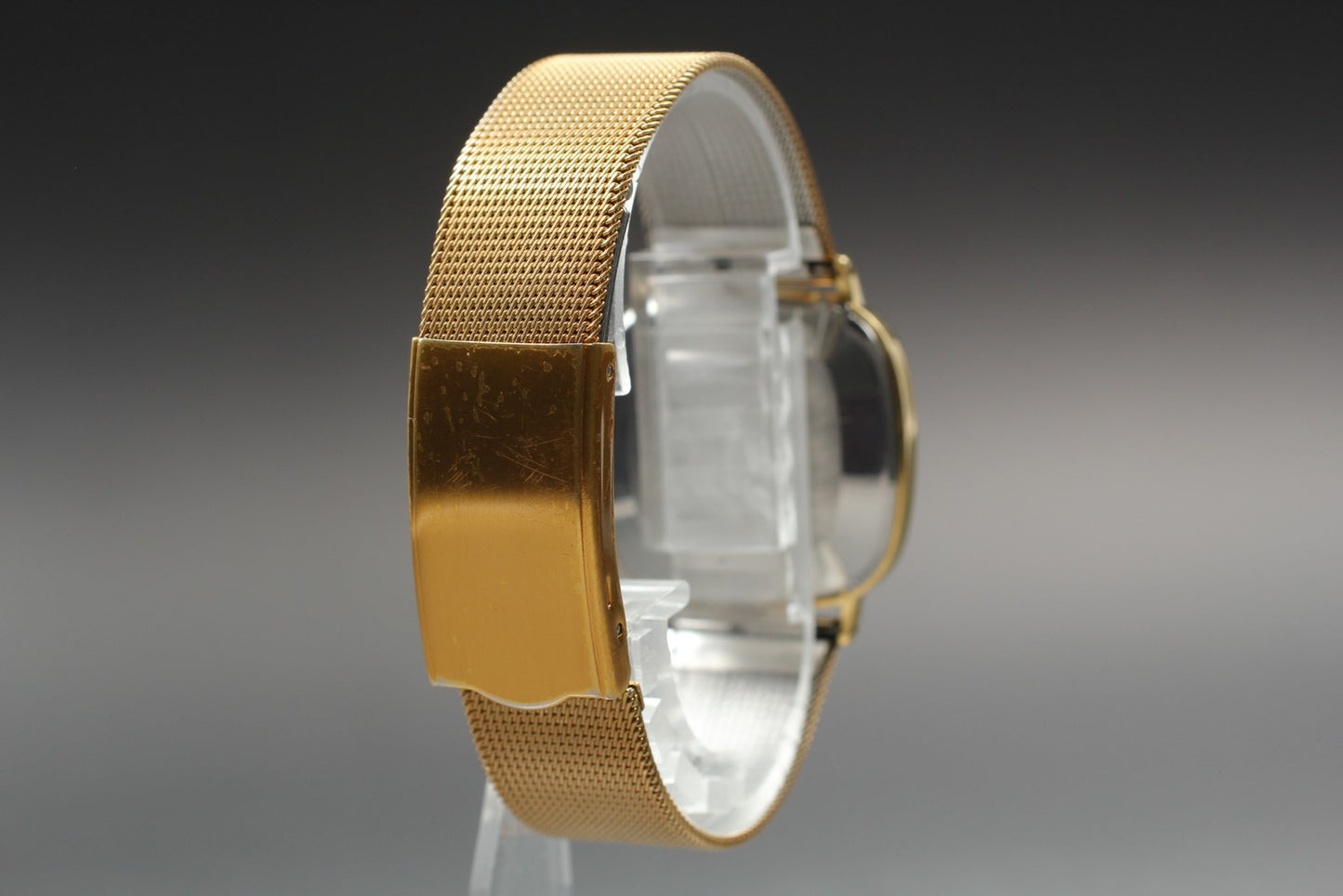 Vin.1996 [N MINT] SEIKO 4130-5260 Square 31mm Gold Quartz Men's Watch From JAPAN