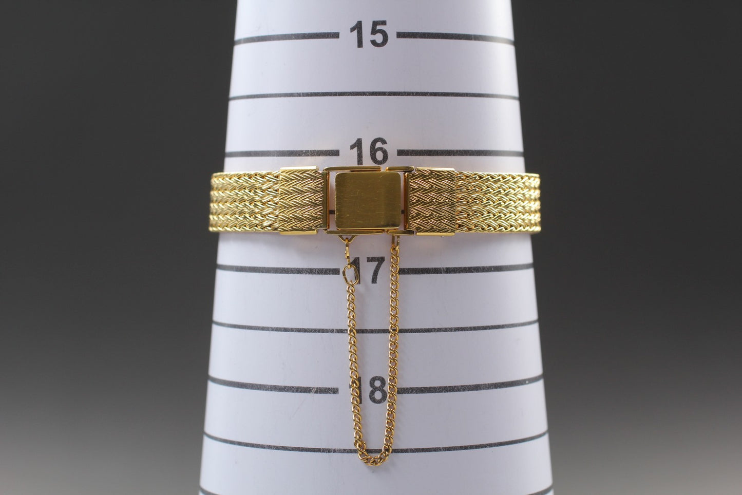 Vin.1989 [N MINT] SEIKO 1400-5140 Tank 18.5cm Gold Bracelet Ladies Watch JAPAN