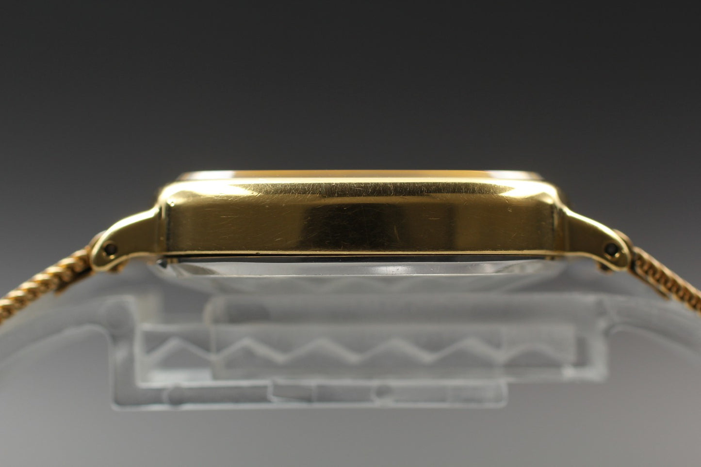 Vin.1996 [N MINT] SEIKO 4130-5260 Square 31mm Gold Quartz Men's Watch From JAPAN