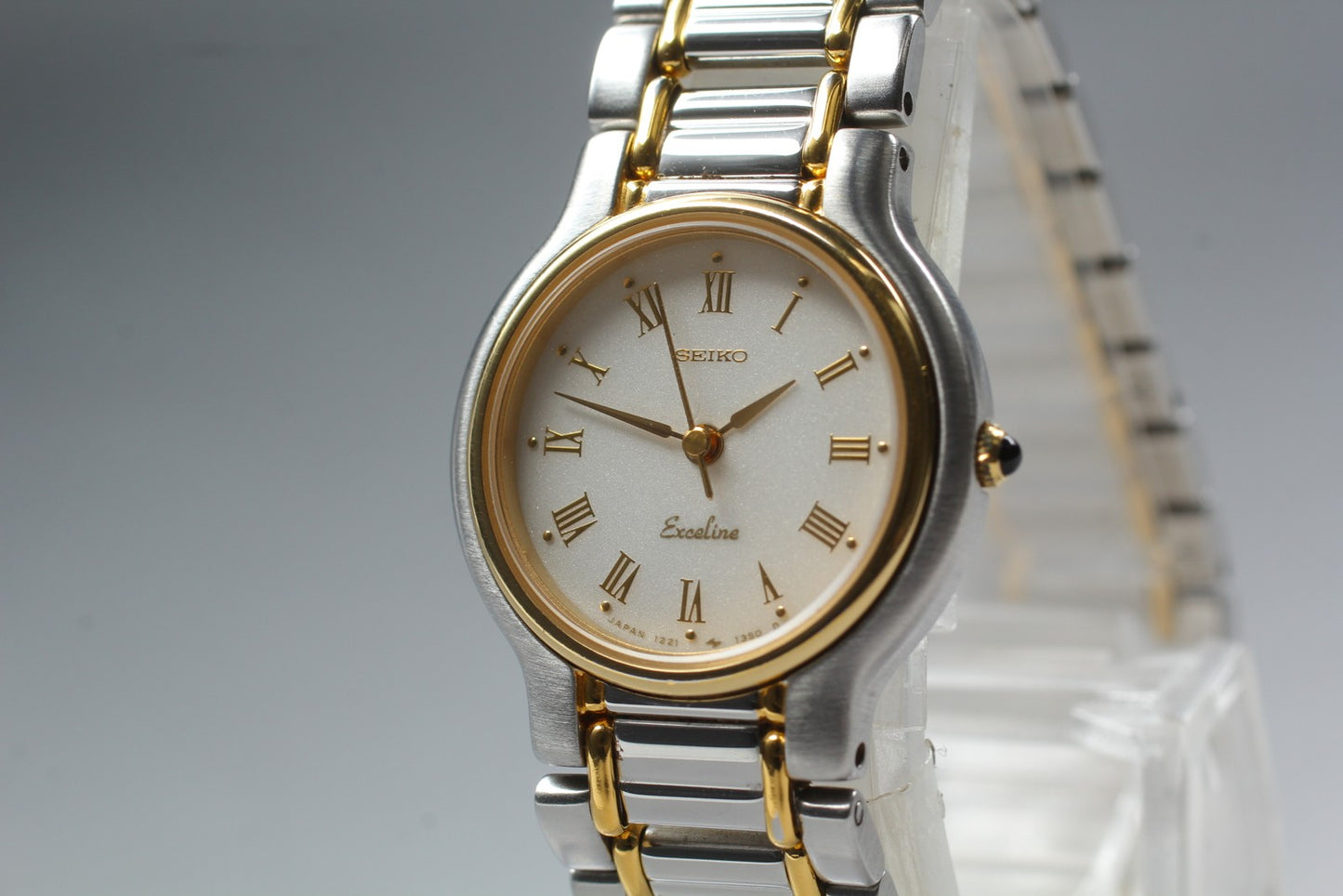 Vtg.1990 [N MINT] SEIKO Exceline 1221-0190 Bracelet Quartz Ladies Watch JAPAN