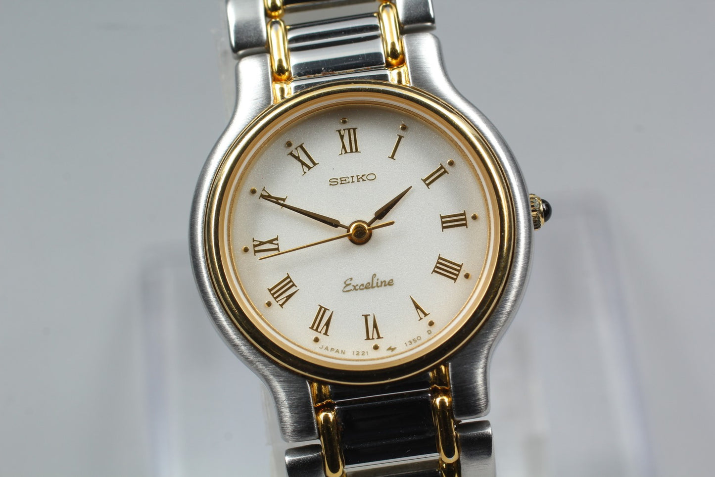 Vtg.1990 [N MINT] SEIKO Exceline 1221-0190 Bracelet Quartz Ladies Watch JAPAN