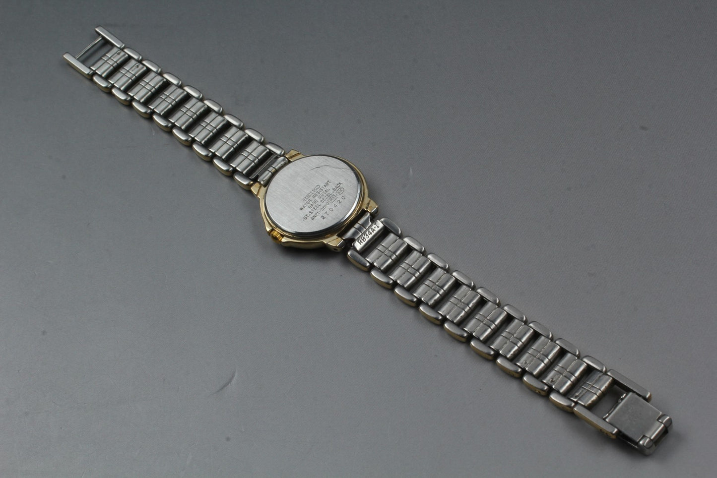 Vtg.1994 [N MINT] Seiko Lucent 4N21-0610 22mm Two tone Quartz Ladies Watch JAPAN