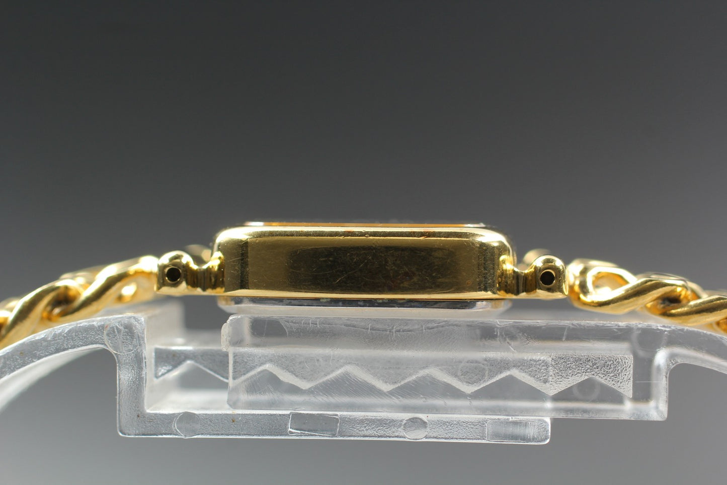 Vtg.1985[N MINT] SEIKO 2C21-5360 Tank Gold Bracelet Quartz Ladies Watch JAPAN
