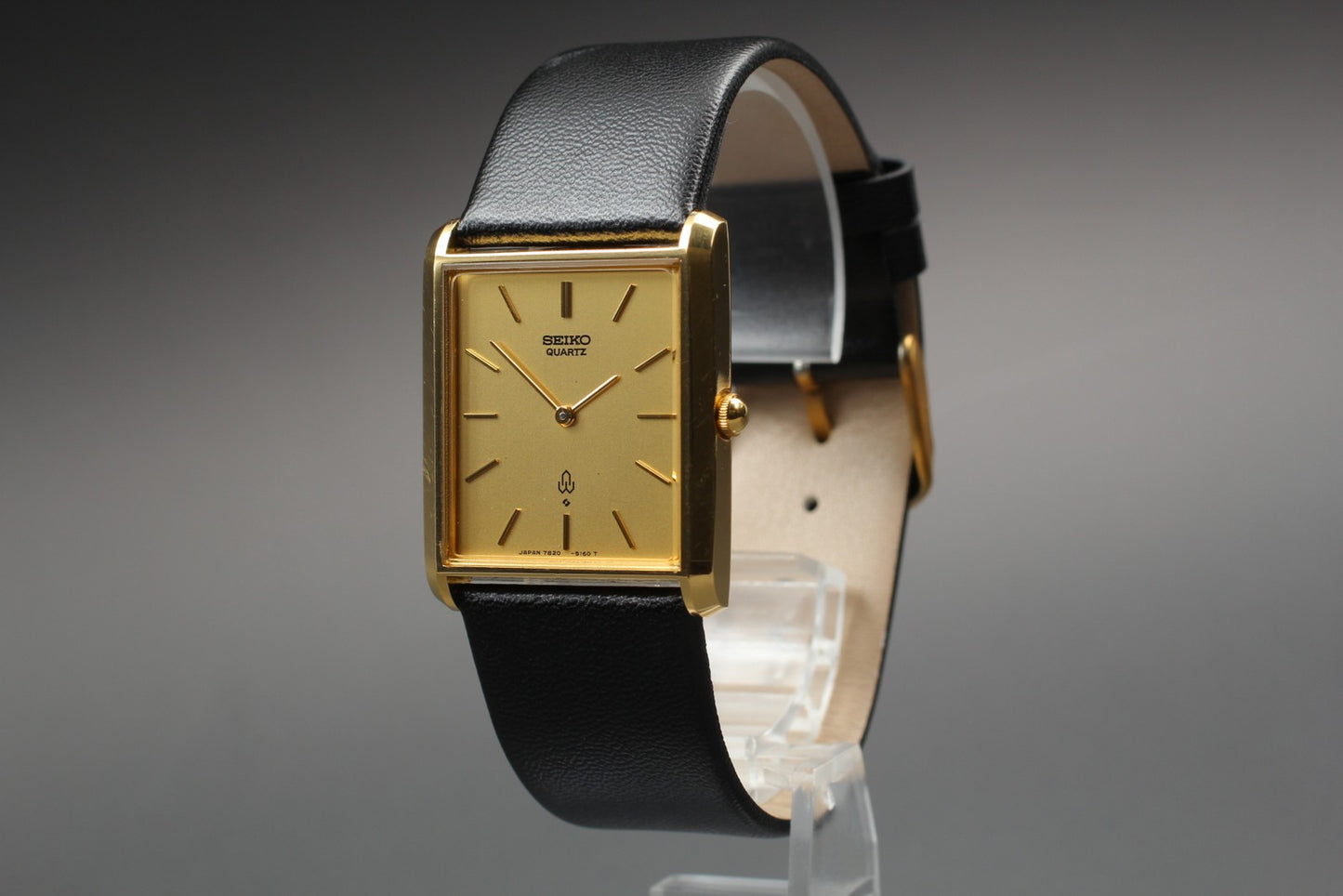 Vtg.1989[N MINT] SEIKO Chariot 7820-5130 Gold Tank 28mm Quartz Men's Watch JAPAN