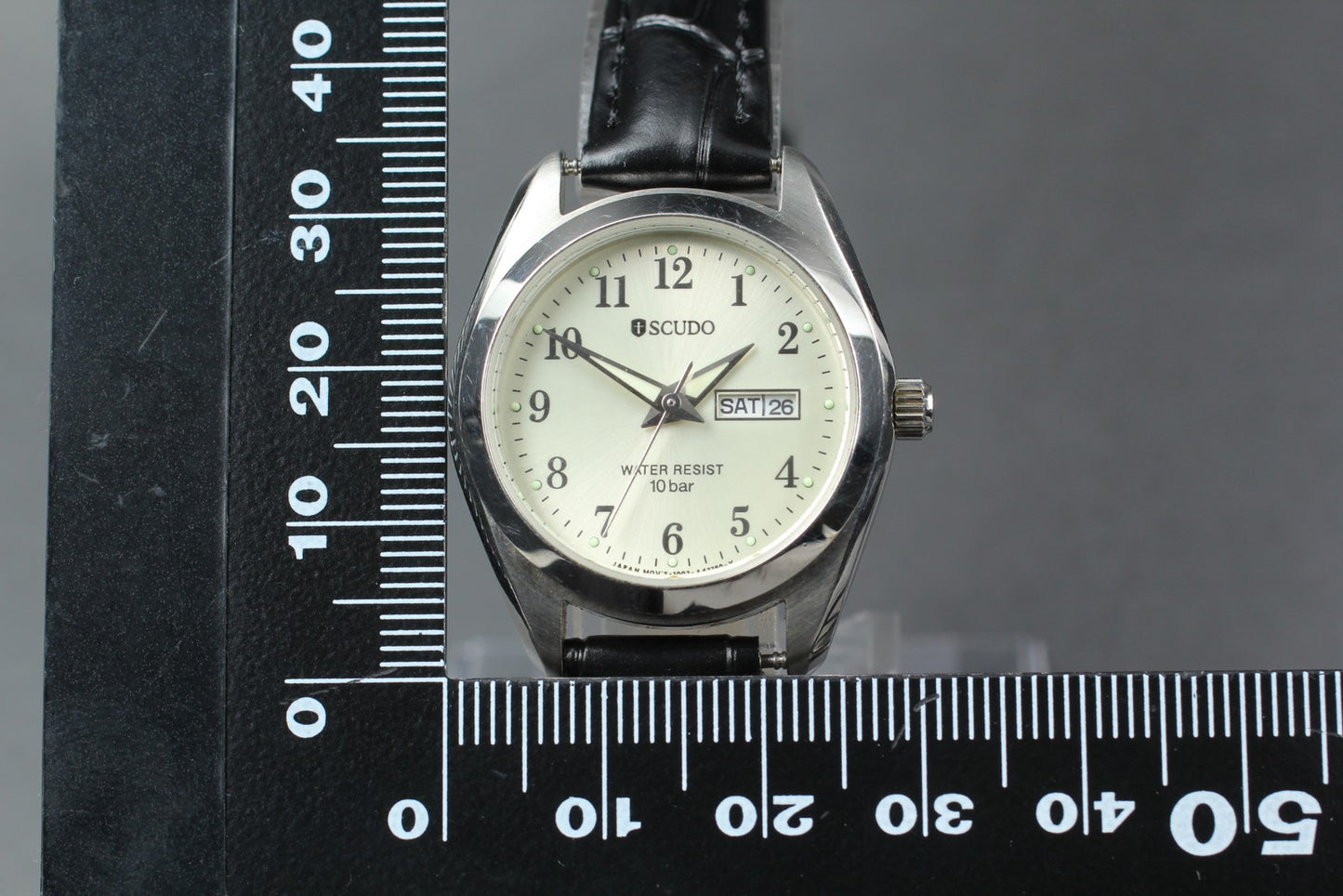 Vtg.1990 [N MINT]  CITIZEN Scudo 1002-A44473 Day/Date Quartz Ladies Watch JAPAN