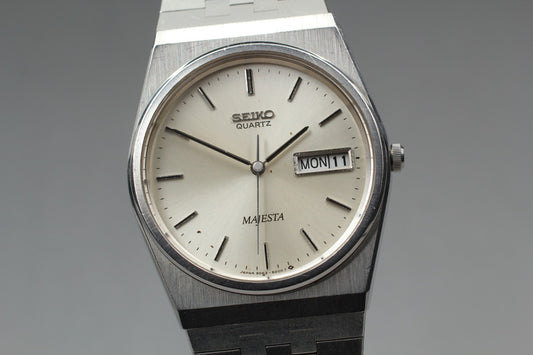 Vyg.1983 [N MINT] SEIKO MAJESTA 9063-6000 Day/Date 31mm Quartz Men's Watch JAPAN