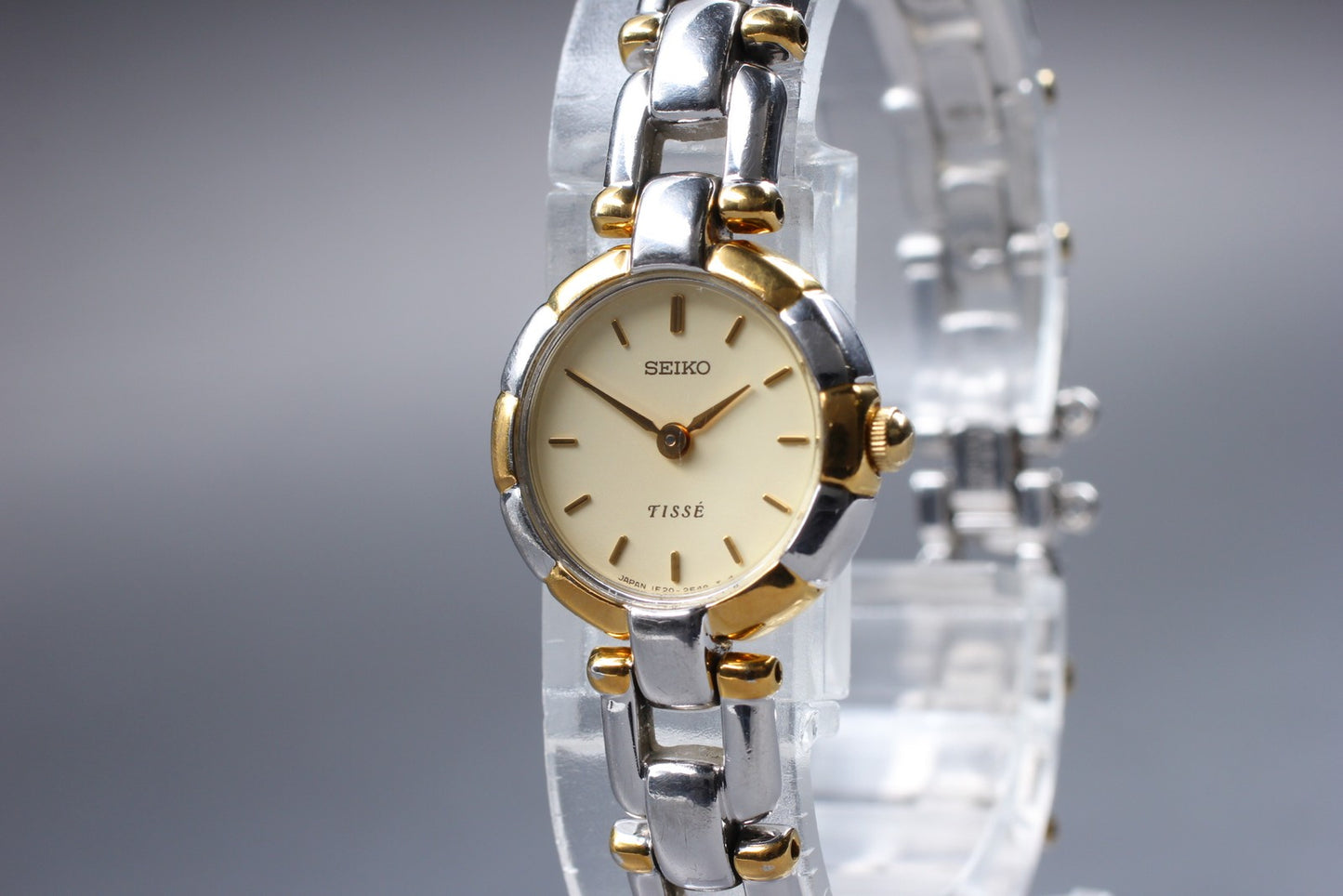 Vtg.1992 [N MINT] SEIKO TISSE 1F20-0K10 Gold Bracelet Quartz Ladies Watch JAPAN