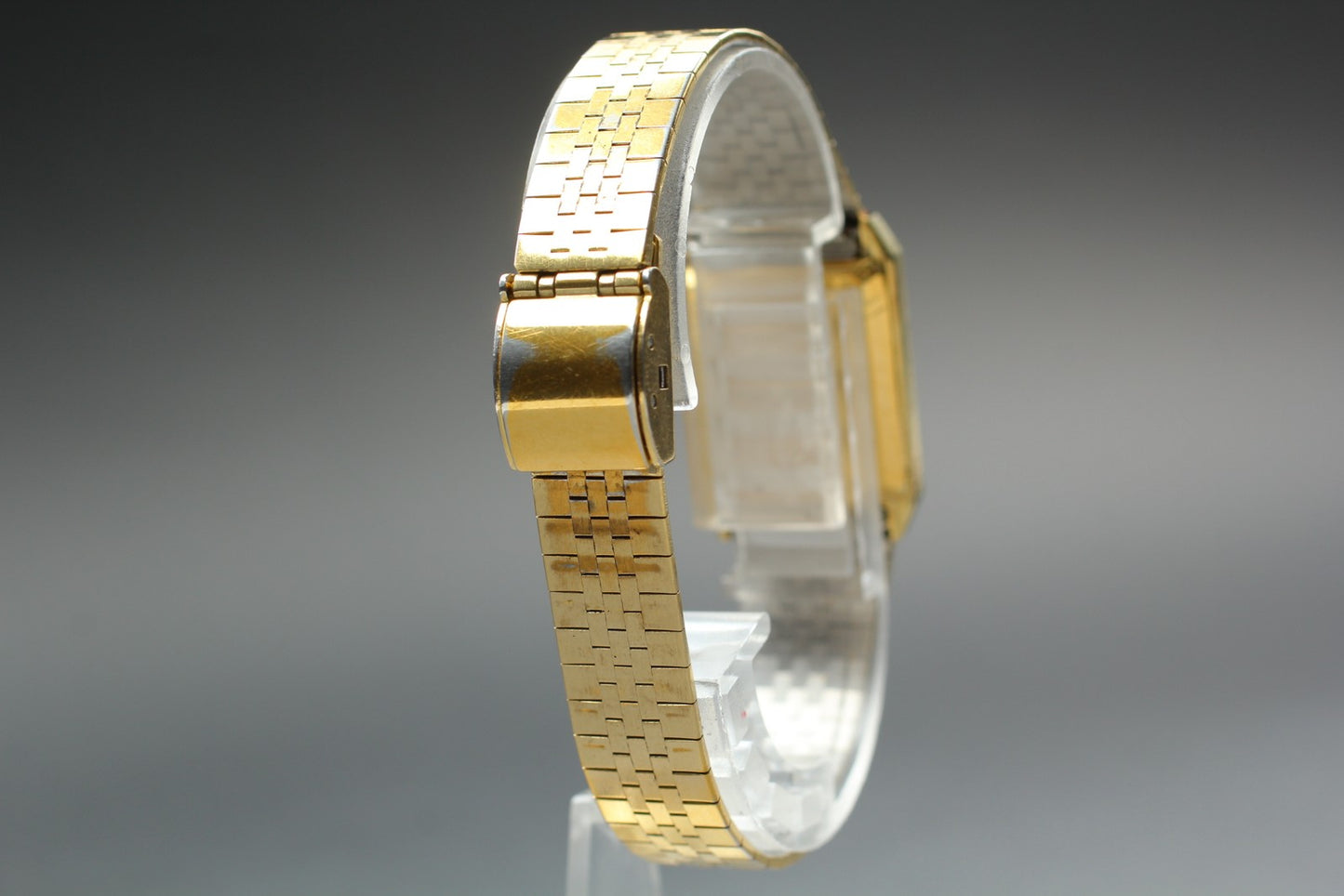Vtg.1988 [Exc+5] SEIKO 2621-5050 Tank 20mm Gold Quartz Ladies Watch From JAPAN