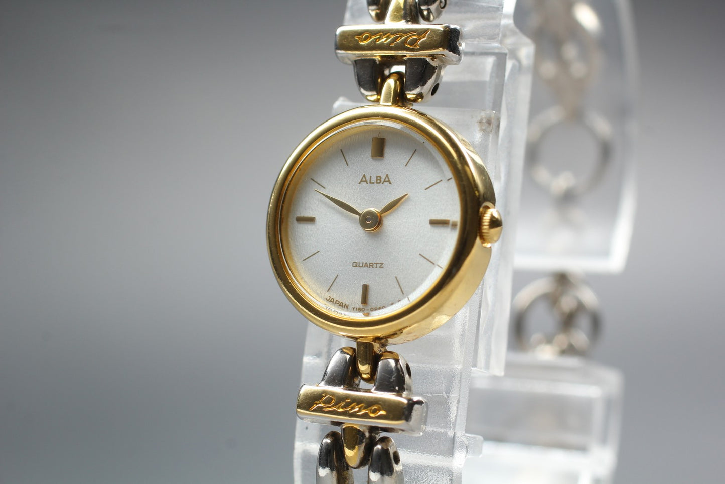 Vtg.1992 [N MINT] SEIKO ALBA Y150-0B00 17.5mm Bracelet Quartz Ladies Watch JAPAN