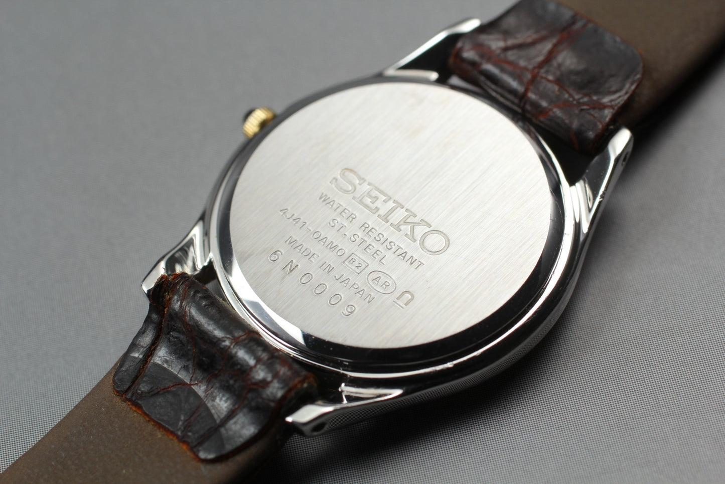 Vtg.1996 [N MINT] SEIKO 4J41-0AM0 24mm Roman Shell Quartz Ladies Watch JAPAN