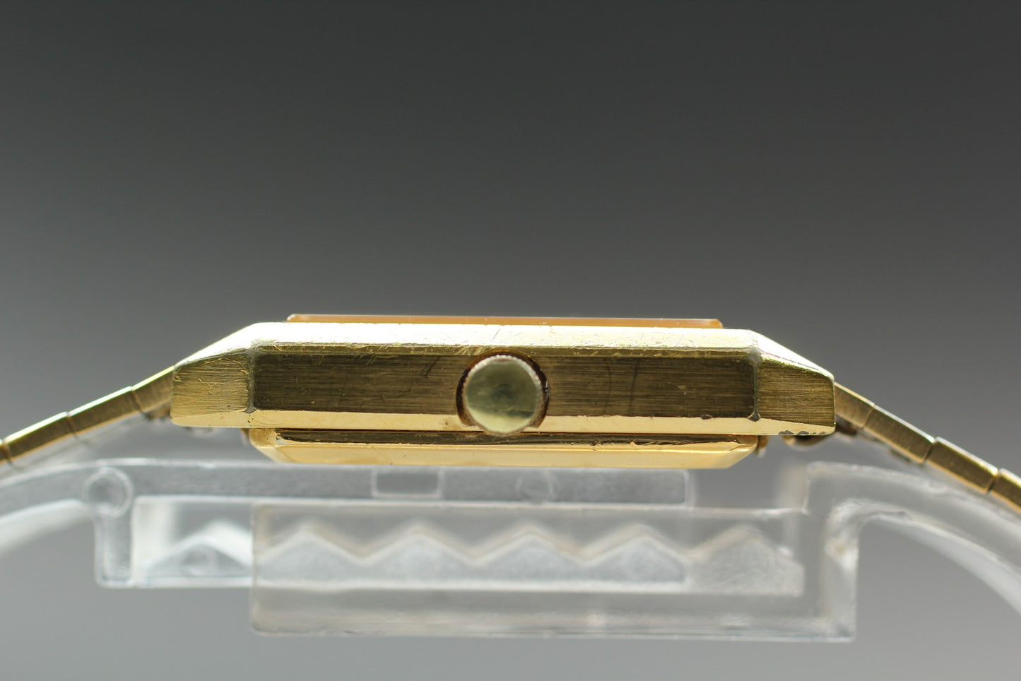 Vtg.1988 [Exc+5] SEIKO 2621-5050 Tank 20mm Gold Quartz Ladies Watch From JAPAN