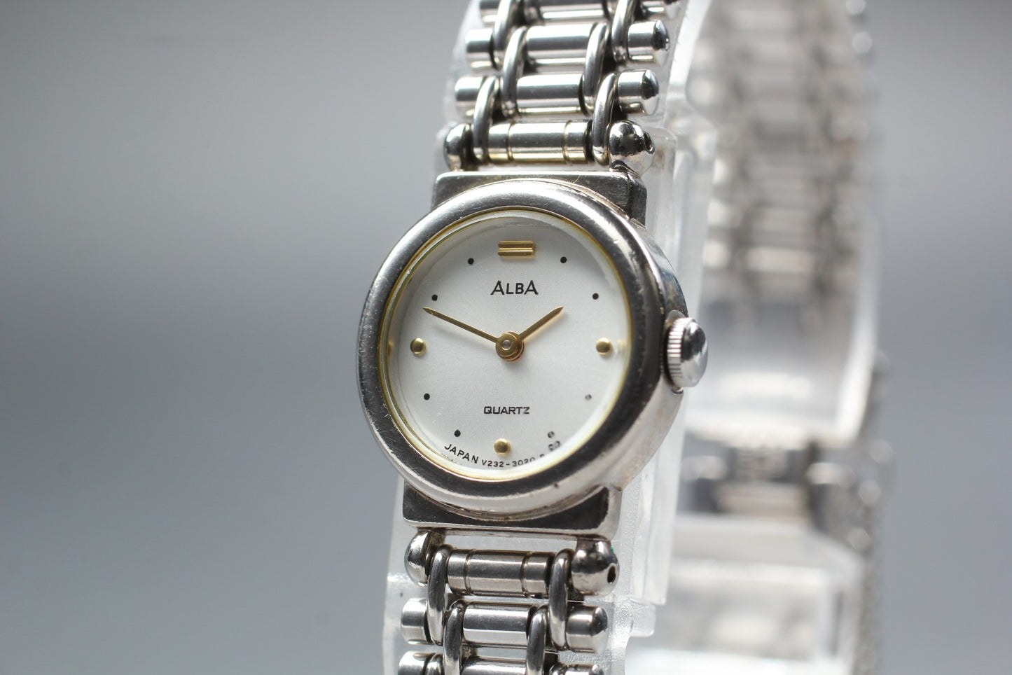 Vtg. 1987 [N MINT] SEIKO ALBA V232-0360 17mm Bracelet Quartz	Ladies Watch JAPAN