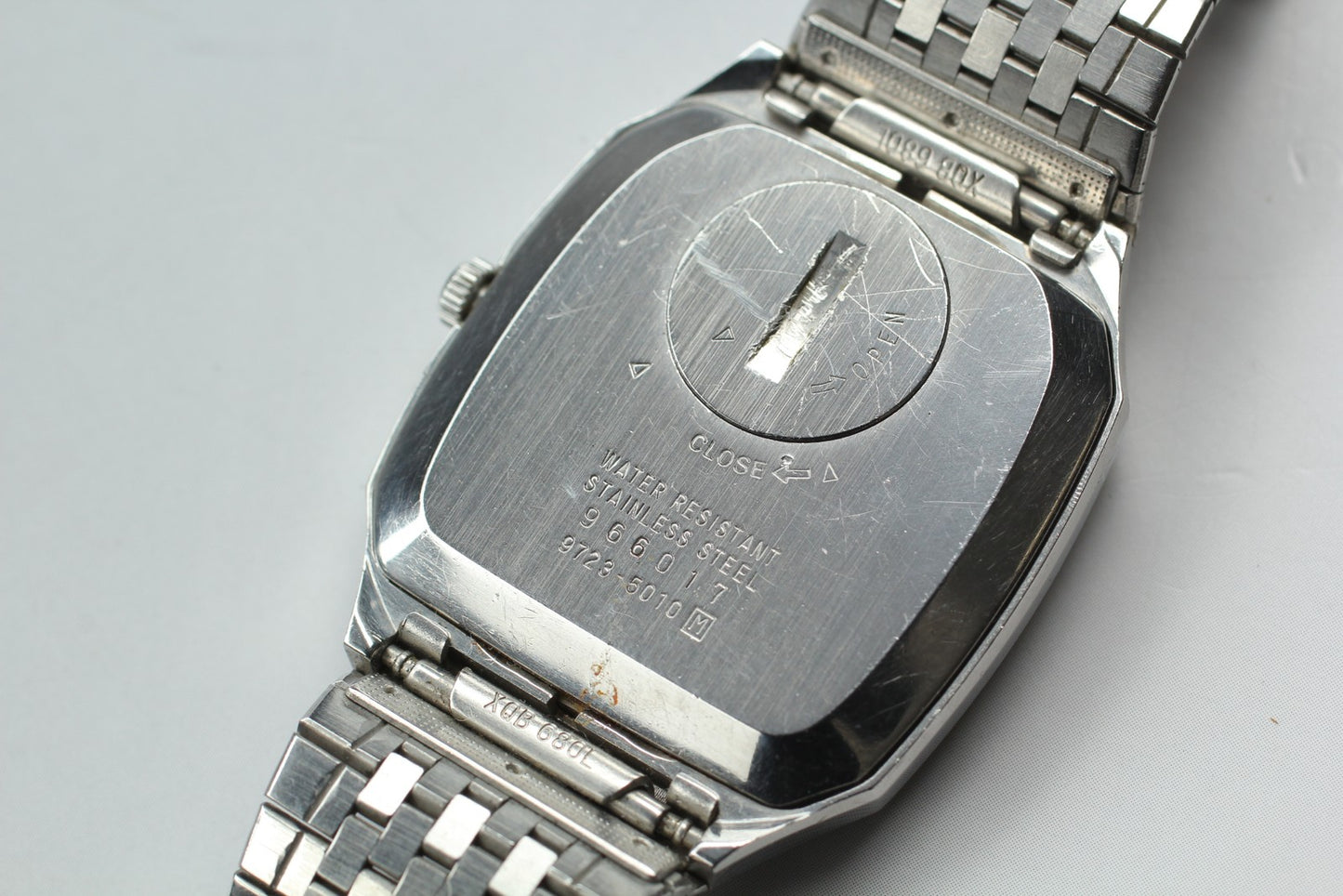 Exc+5 SEIKO KING QUARTZ 9723-5010 Snowflake Frosted TWIN Men's Watch From JAPAN