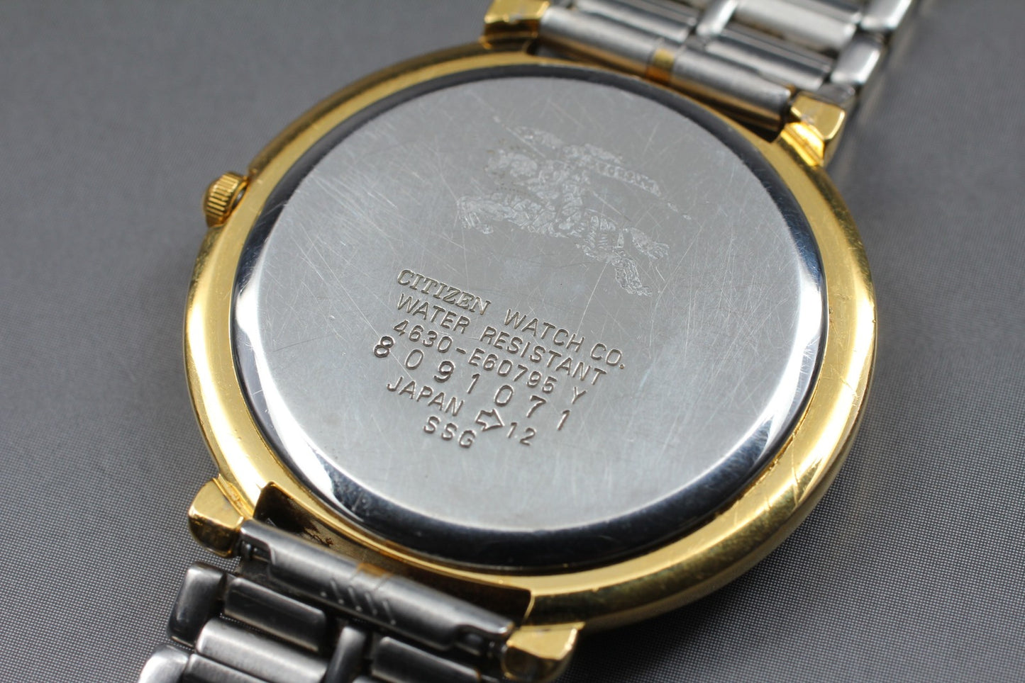 Vtg.1988[N MINT / New Batt] Burberrys 4630-E60795 Roman Quartz Men's Watch JAPAN