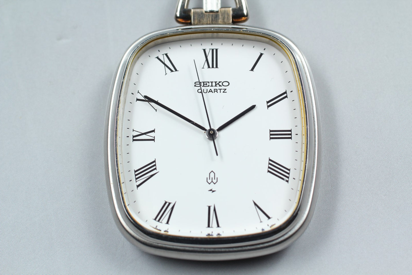Vtg. [Near MINT] SEIKO 2621-5190 Roman Tank 34mm Quartz  Pocket Watch From JAPAN