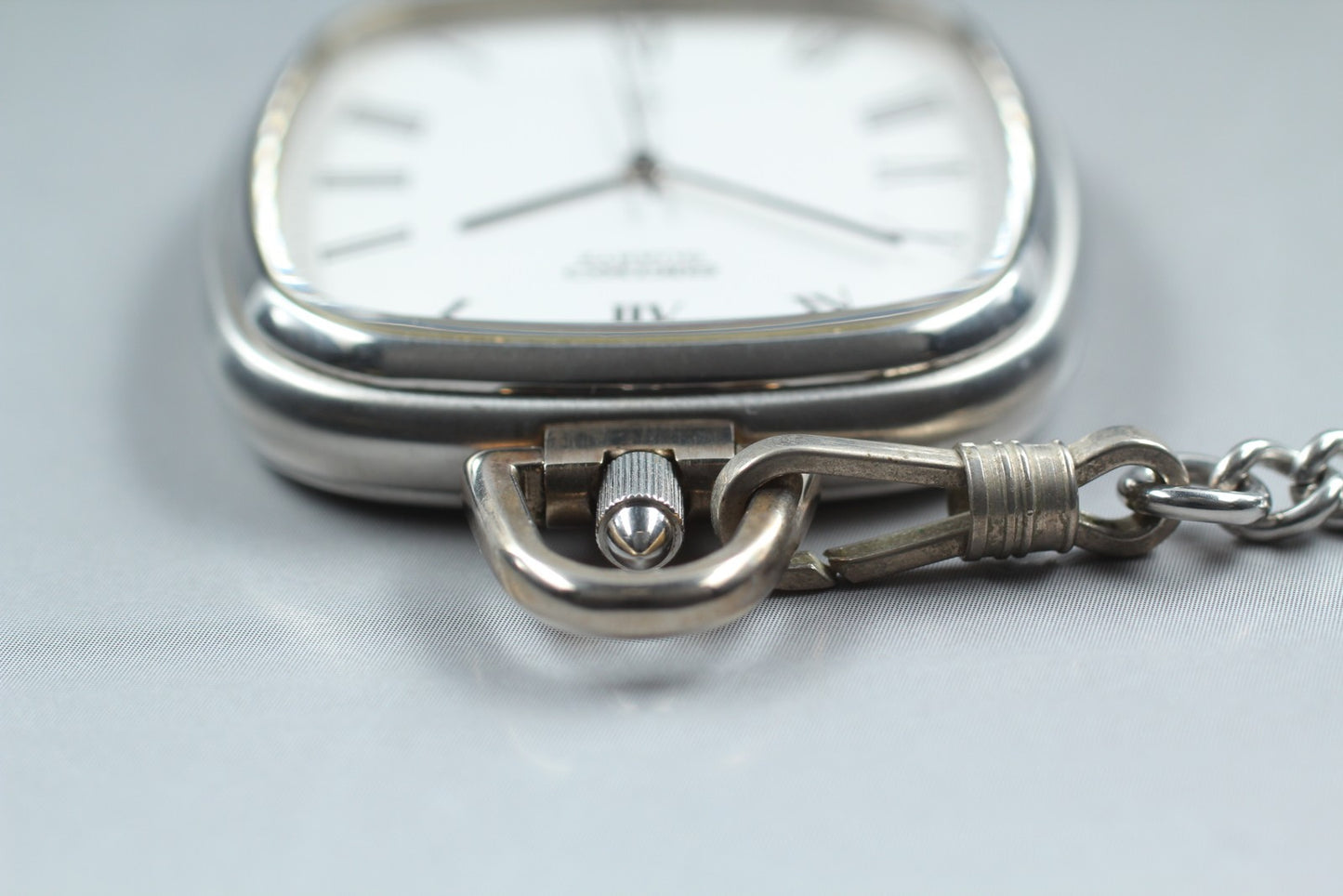 Vtg. [Near MINT] SEIKO 2621-5190 Roman Tank 34mm Quartz  Pocket Watch From JAPAN