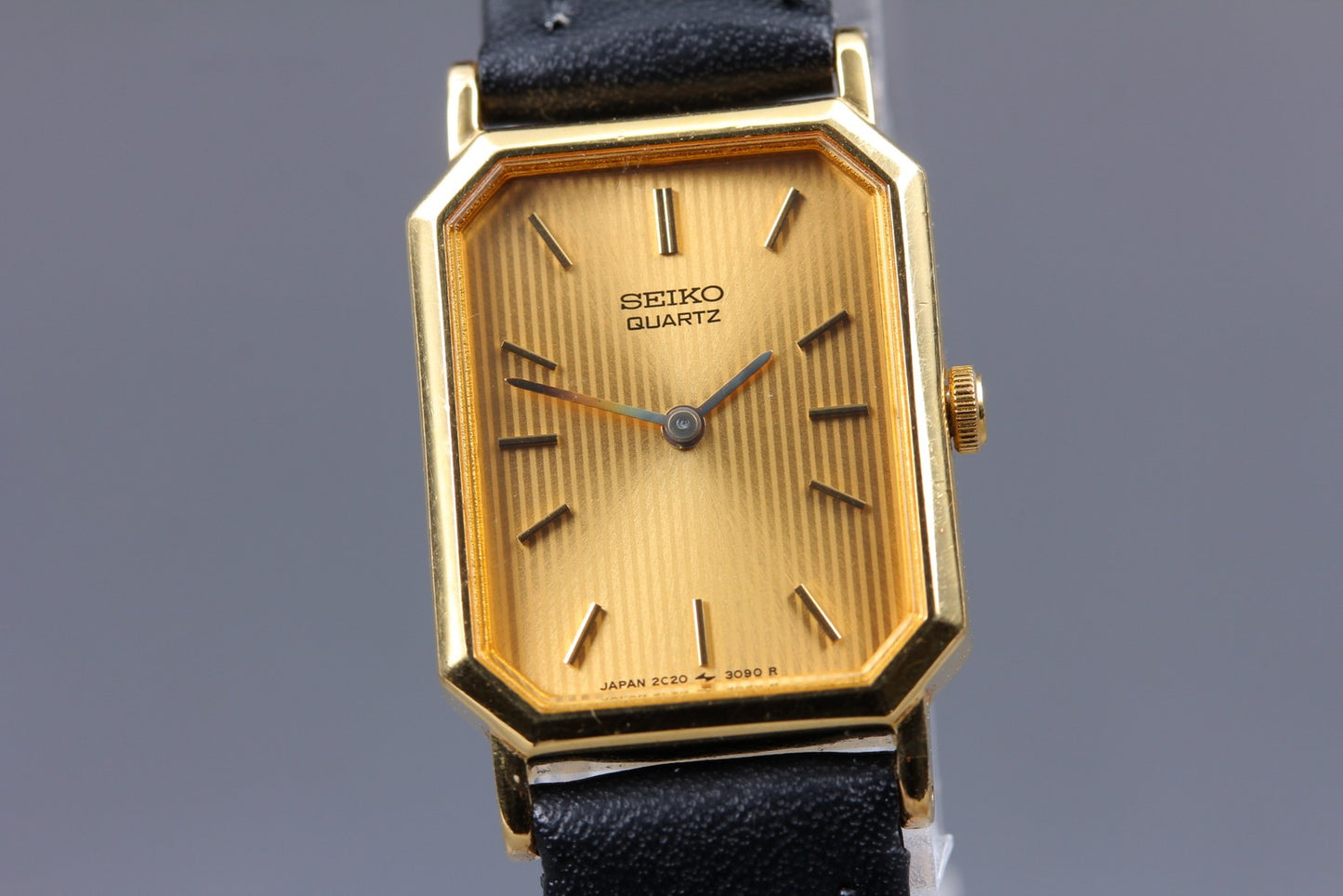Vtg. 1985 [N MINT ] SEIKO 2C20-6500 Tank 18mm Octagon Gord Quartz Ladies JAPAN