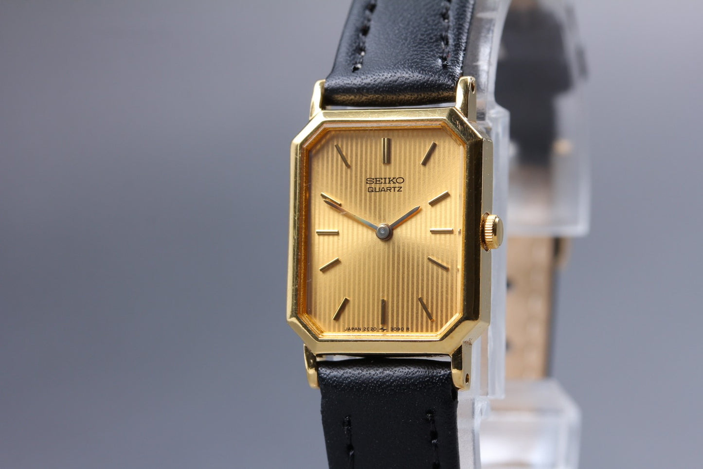 Vtg. 1985 [N MINT ] SEIKO 2C20-6500 Tank 18mm Octagon Gord Quartz Ladies JAPAN