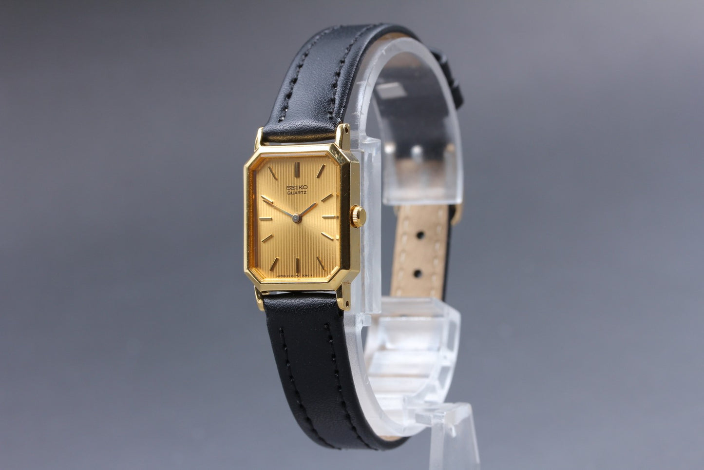 Vtg. 1985 [N MINT ] SEIKO 2C20-6500 Tank 18mm Octagon Gord Quartz Ladies JAPAN
