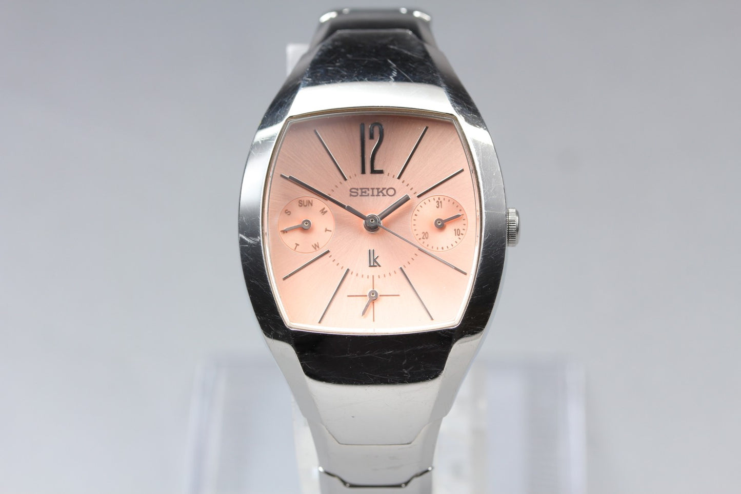 Vtg. 1998[N MINT] SEIKO LUKIA 5Y89-5A20 27.5mm Tonneau Quartz Ladies Watch JAPAN