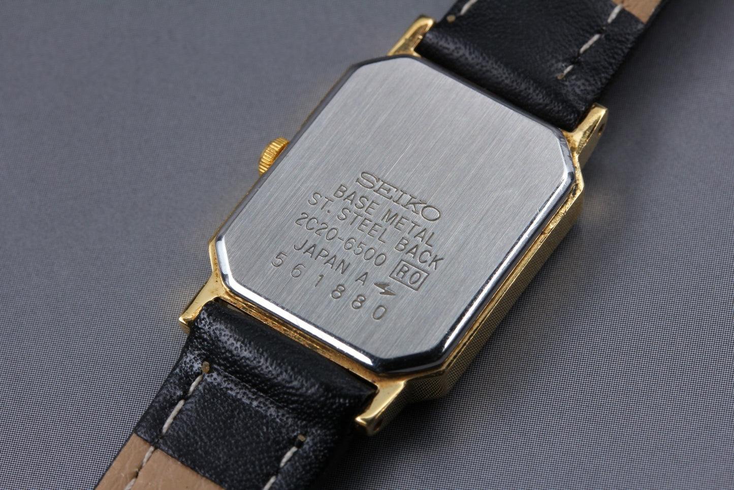 Vtg. 1985 [N MINT ] SEIKO 2C20-6500 Tank 18mm Octagon Gord Quartz Ladies JAPAN