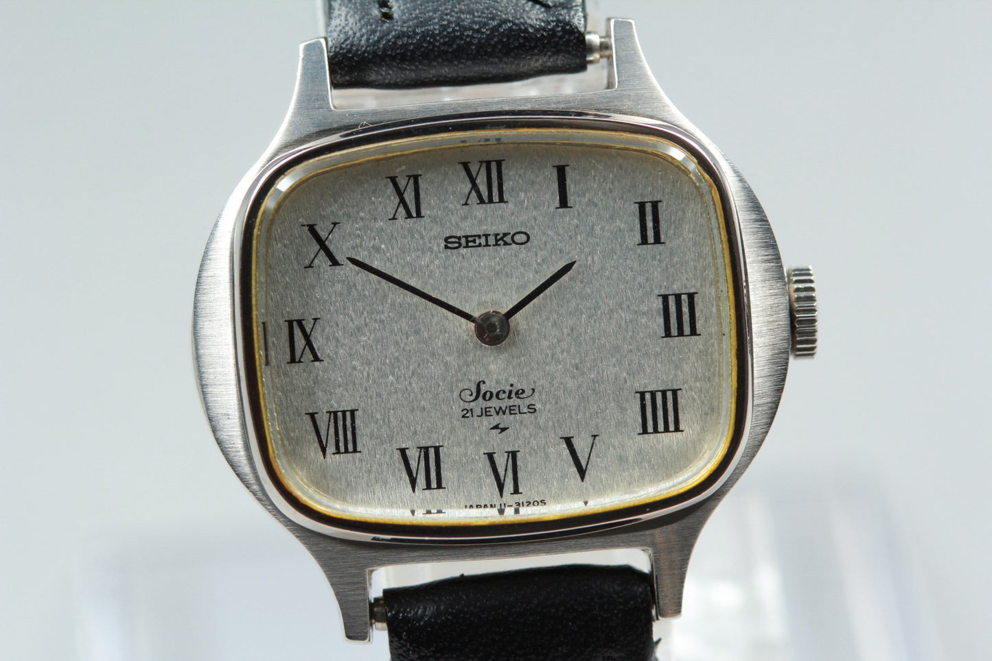 Vtg. [N MINT] SEIKO Socie 11-4020 Roman 28mm Silver Manual Ladies Watch JAPAN