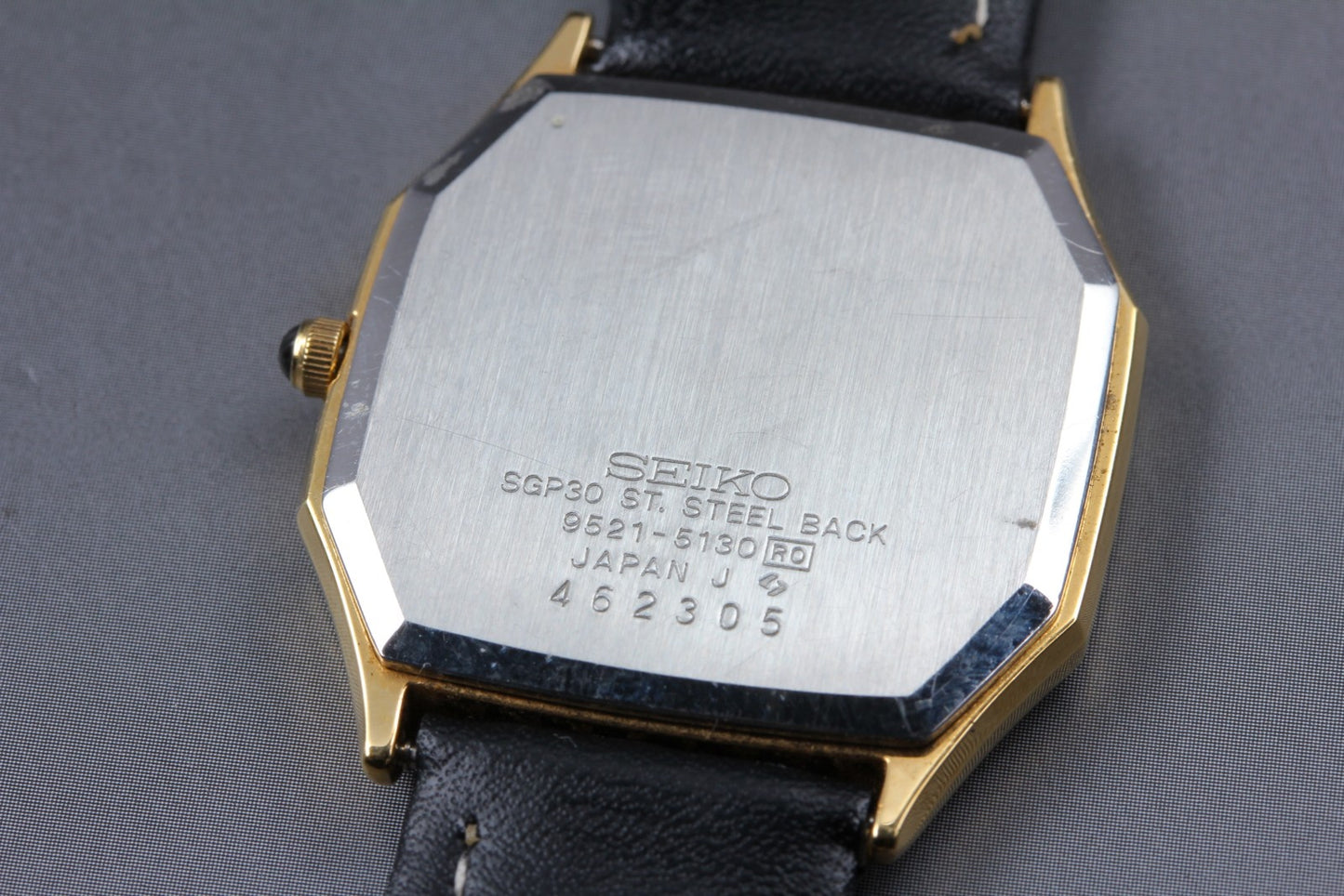 Vtg. 1984 [N MINT ] SEIKO Dolce 9521-5130 Octagon Gold Quartz Men's Watch JAPAN