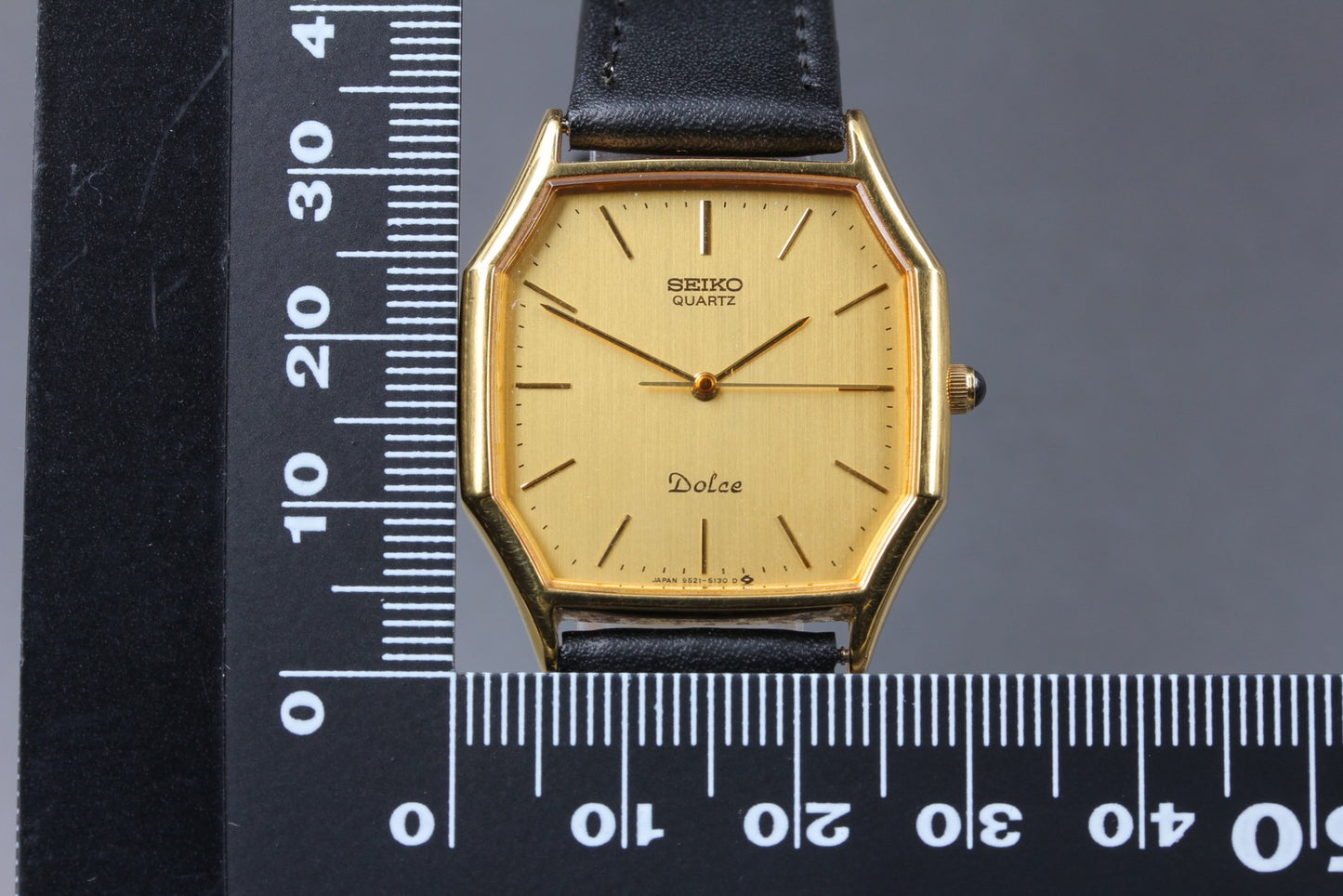 Vtg. 1984 [N MINT ] SEIKO Dolce 9521-5130 Octagon Gold Quartz Men's Watch JAPAN