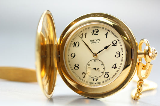 Vtg.1997 [N MINT] SEIKO 7N07D Prime Minister’s Presentation Pocket Watch JAPAN