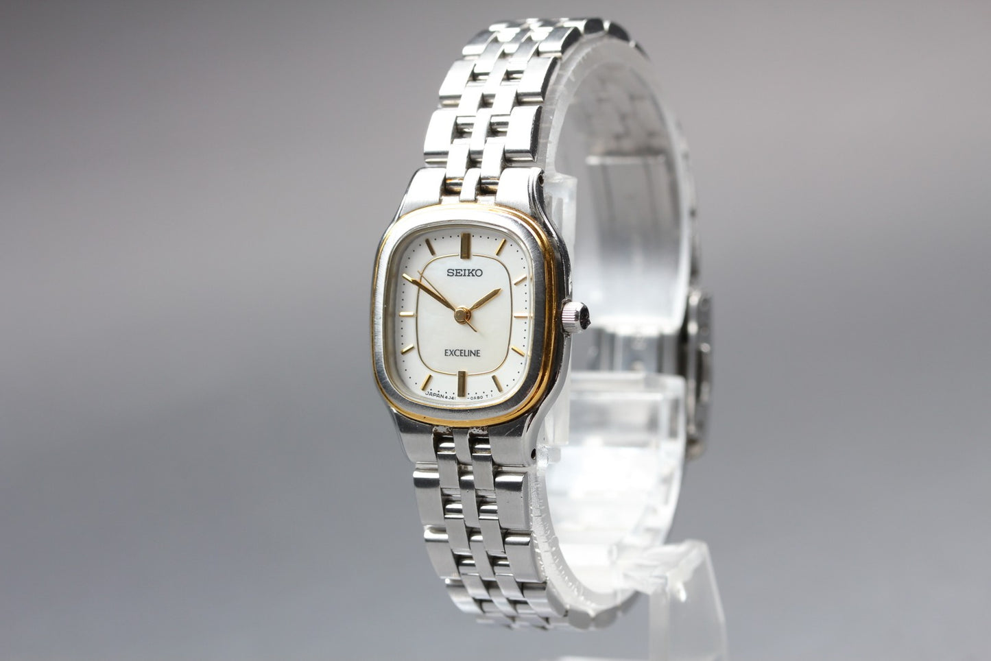 Vtg.2001 [N MINT] SEIKO EXCELINE 4J41-0AA0 21mm Quartz Ladies Watch From JAPAN