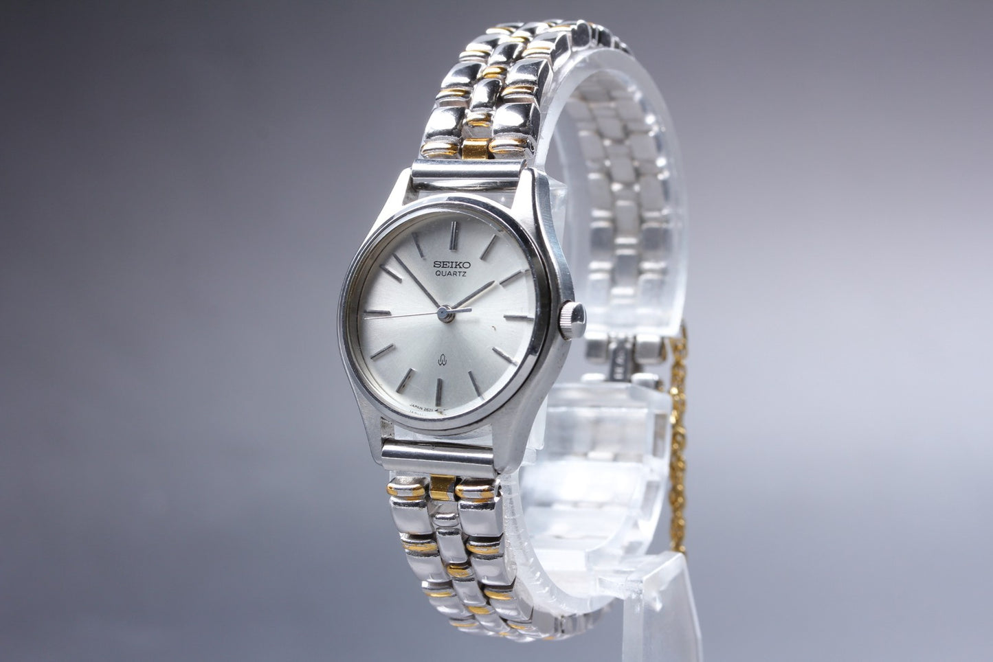 Vtg. 1989[N MINT] SEIKO 2621-0080 Bracelet 25mm Silver Quartz Ladies Watch JAPAN