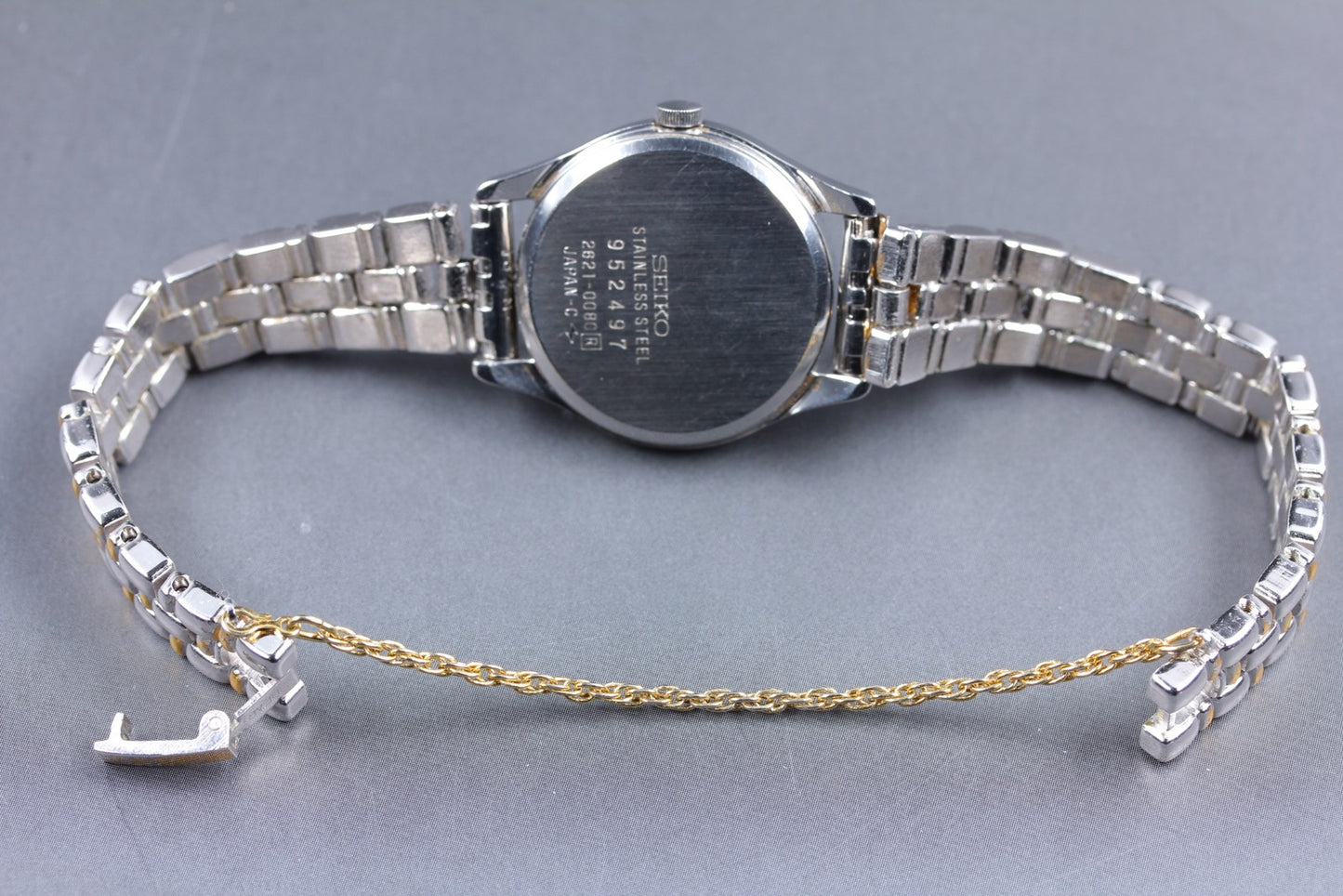 Vtg. 1989[N MINT] SEIKO 2621-0080 Bracelet 25mm Silver Quartz Ladies Watch JAPAN