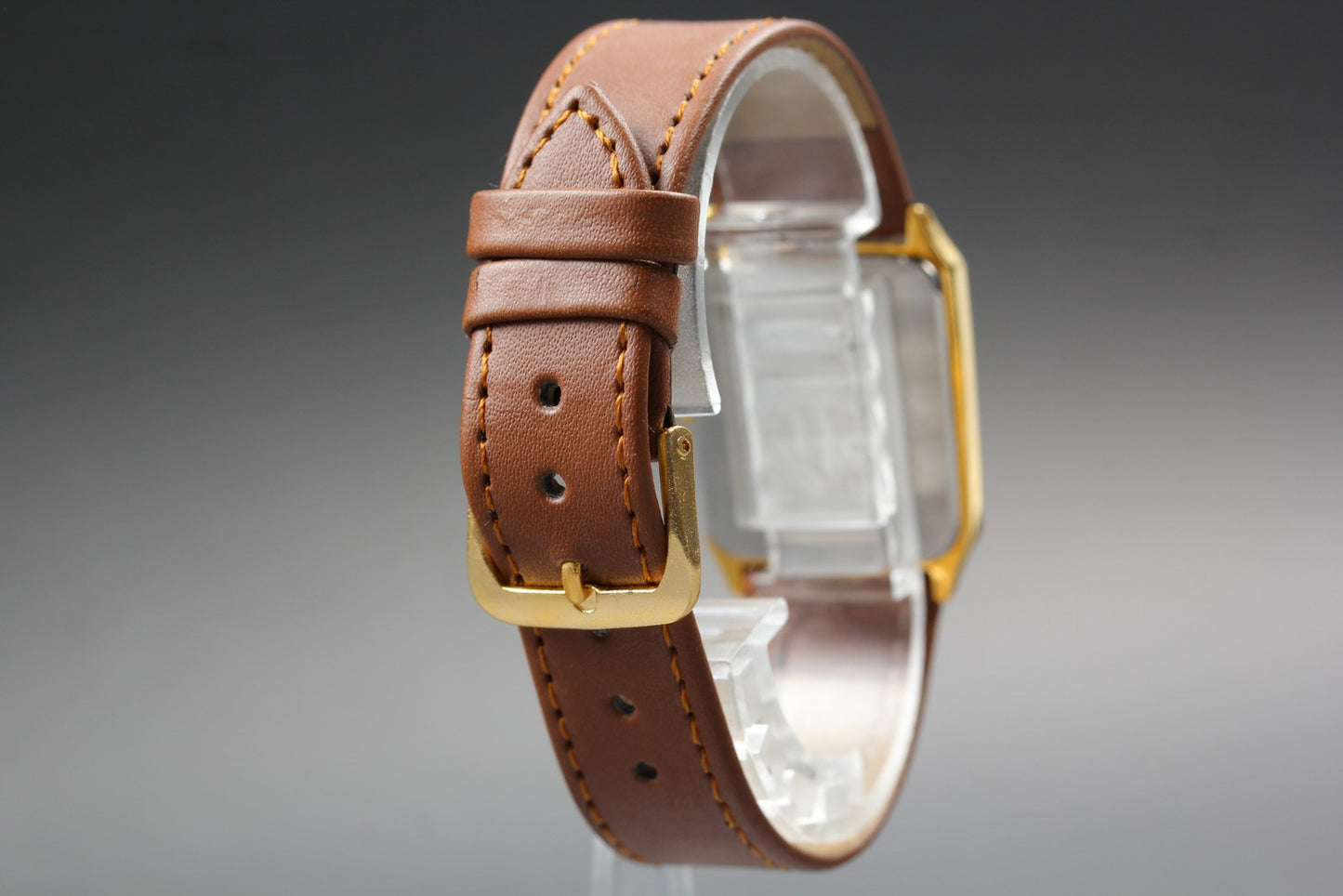 Vtg. 1995[N MINT ] SEIKO SPIRIT 7N01-5180 Tank Gold Quartz Men's Watch JAPAN