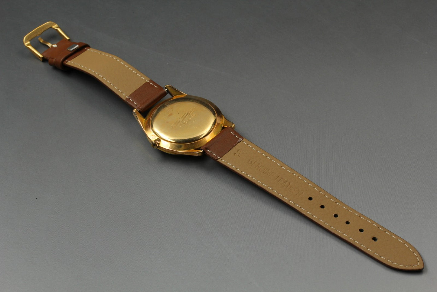 Vtg. [N MINT] SEIKO Skyliner J15019 Calendar Day Gold Quartz Men's Watch JAPAN