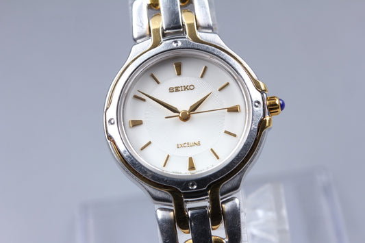 Vtg. 1995 [N MINT] SEIKO EXCELINE 2J31-0020 Bracelet Quartz Ladies Watch JAPAN