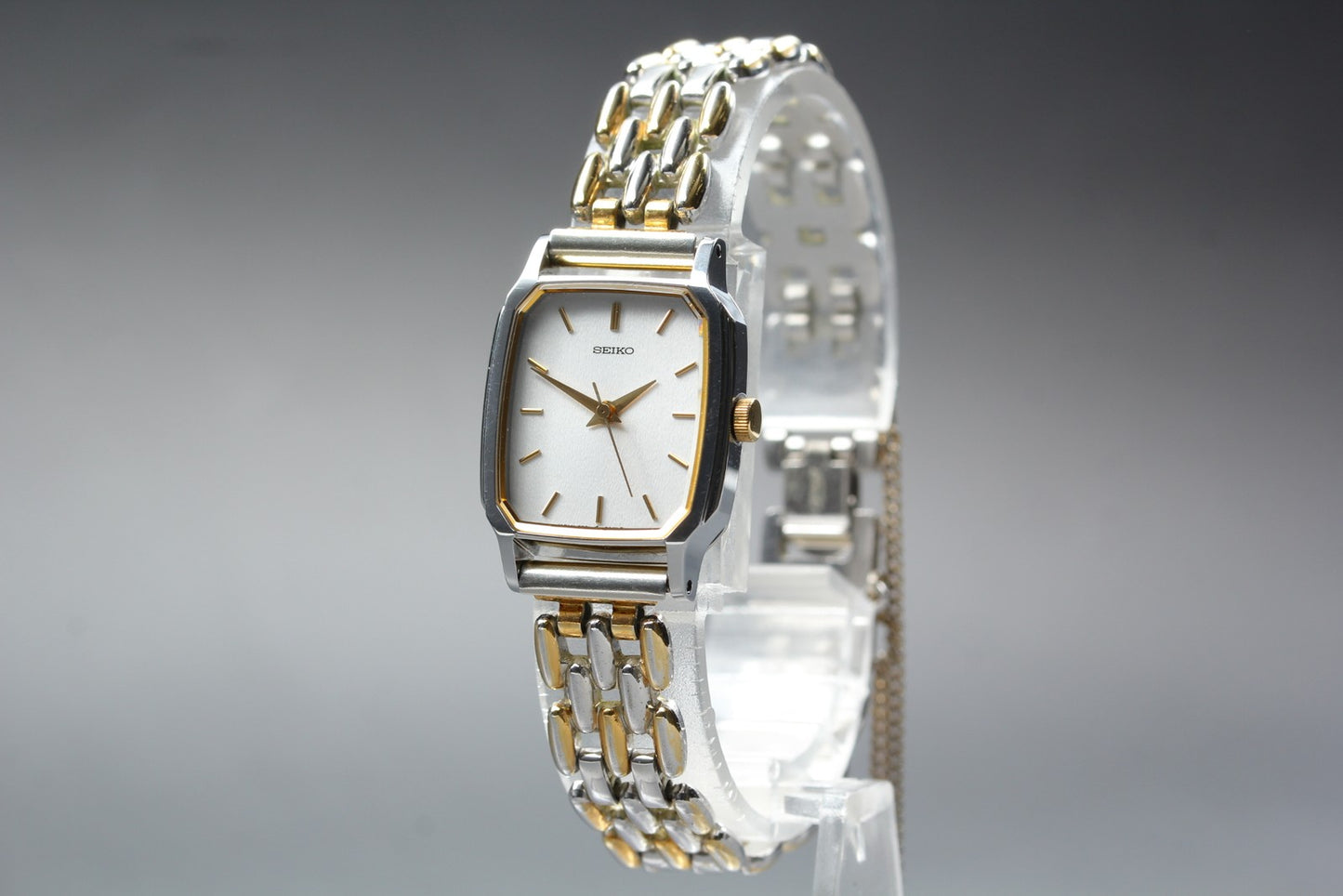 Vtg. 1999[N MINT] SEIKO 2P21-5360 Bracelet 20mm Silver Quartz Ladies Watch JAPAN