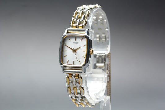 Vtg. 1999[N MINT] SEIKO 2P21-5360 Bracelet 20mm Silver Quartz Ladies Watch JAPAN