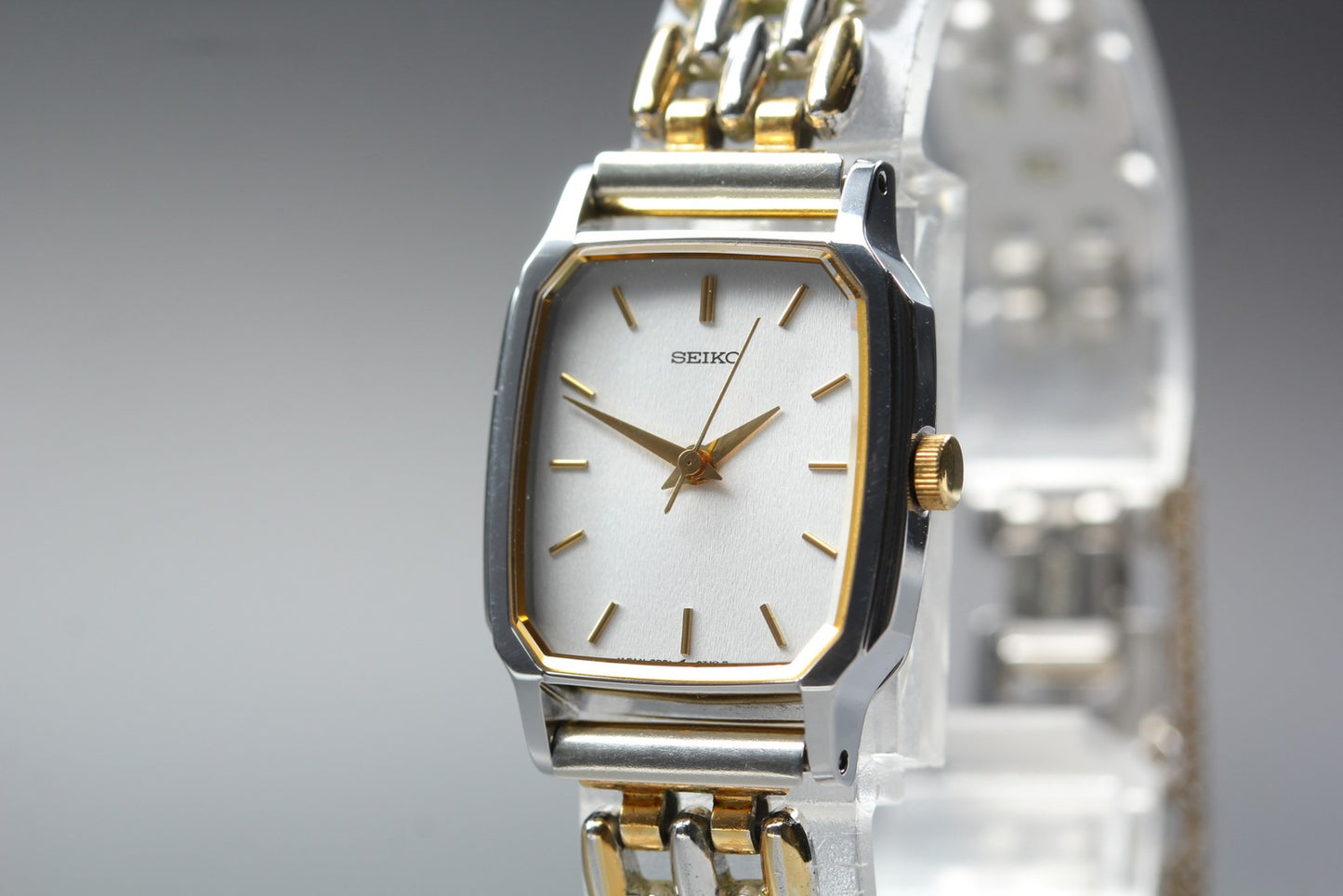 Vtg. 1999[N MINT] SEIKO 2P21-5360 Bracelet 20mm Silver Quartz Ladies Watch JAPAN