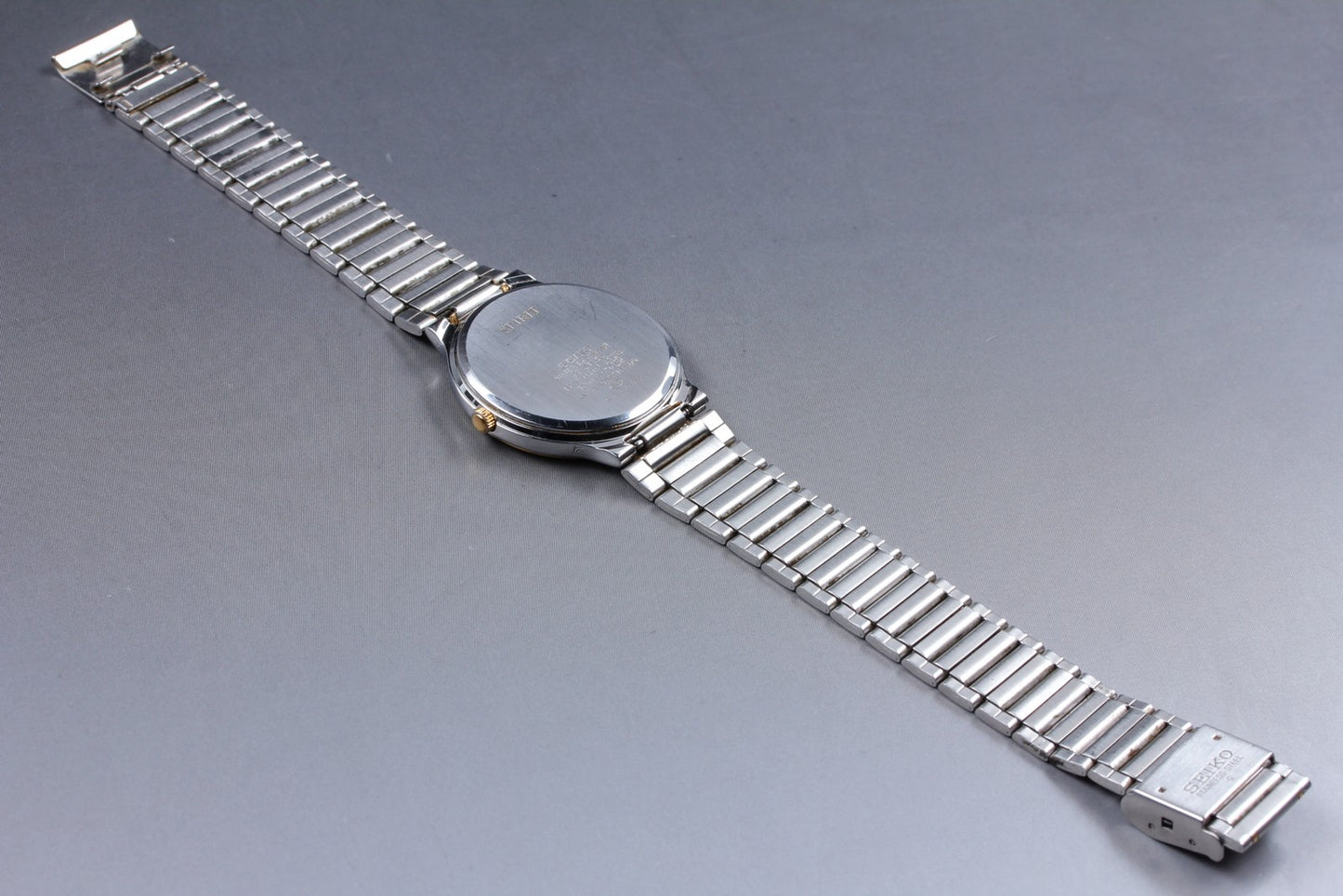 Vtg.1996 [Near MINT] SEIKO Spirit 7N01-6A70 33mm Silver Quartz Men's Watch JAPAN