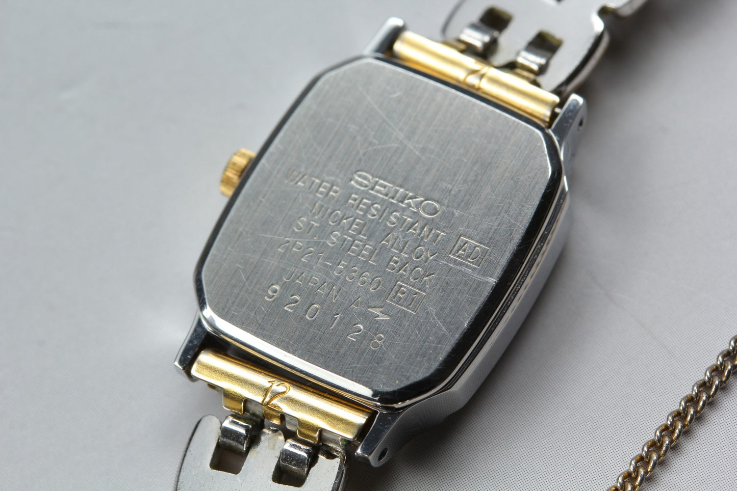 Vtg. 1999[N MINT] SEIKO 2P21-5360 Bracelet 20mm Silver Quartz Ladies Watch JAPAN