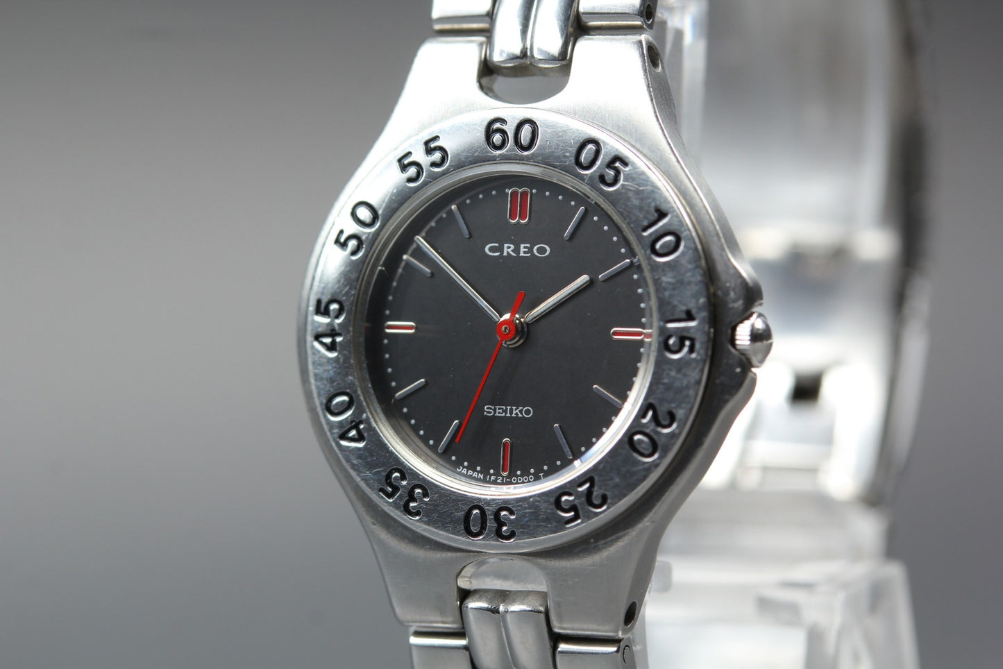 Vtg. 1999 [Near MINT] SEIKO CREO 1F21-0B80 Bracelet Quartz Ladies Watch JAPAN