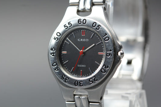 Vtg. 1999 [Near MINT] SEIKO CREO 1F21-0B80 Bracelet Quartz Ladies Watch JAPAN
