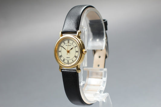Vtg. [N MINT] SEIKO THE LEAGUE 2P21-0B00 Roman Gold Quartz Ladies Watch JAPAN