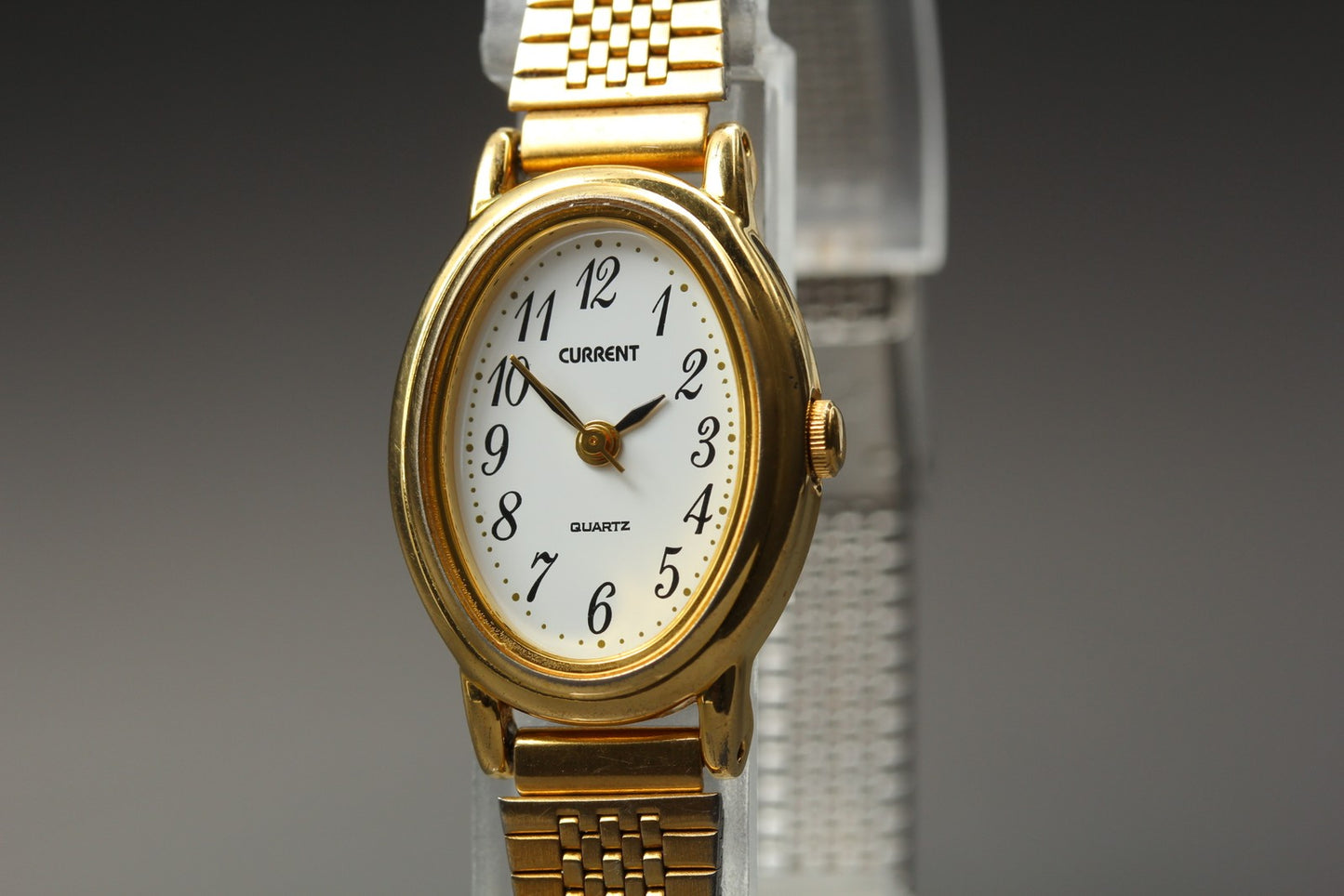 Vtg. [N MINT] CITIZEN CURRENT Y121-AM80 Bracelet Gold Quartz Ladies Watch JAPAN